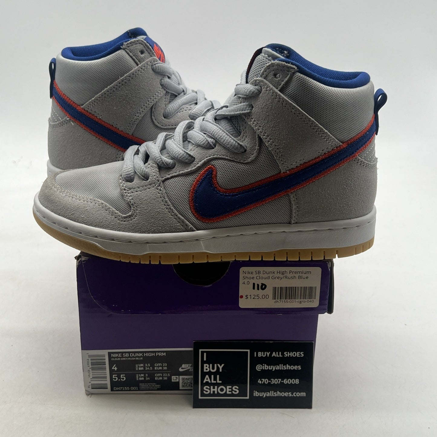 Size 4 - Nike Dunk SB High New York Mets (DH7155-001)