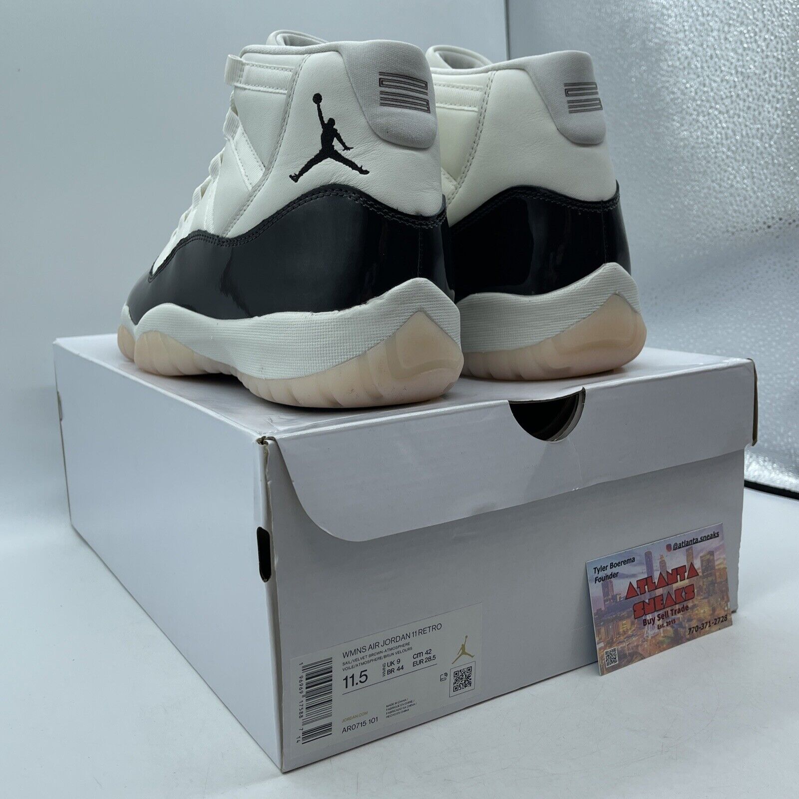 Size 11.5W - Jordan 11 Retro Mid Neapolitan Brown White Leather (AR0715-101)