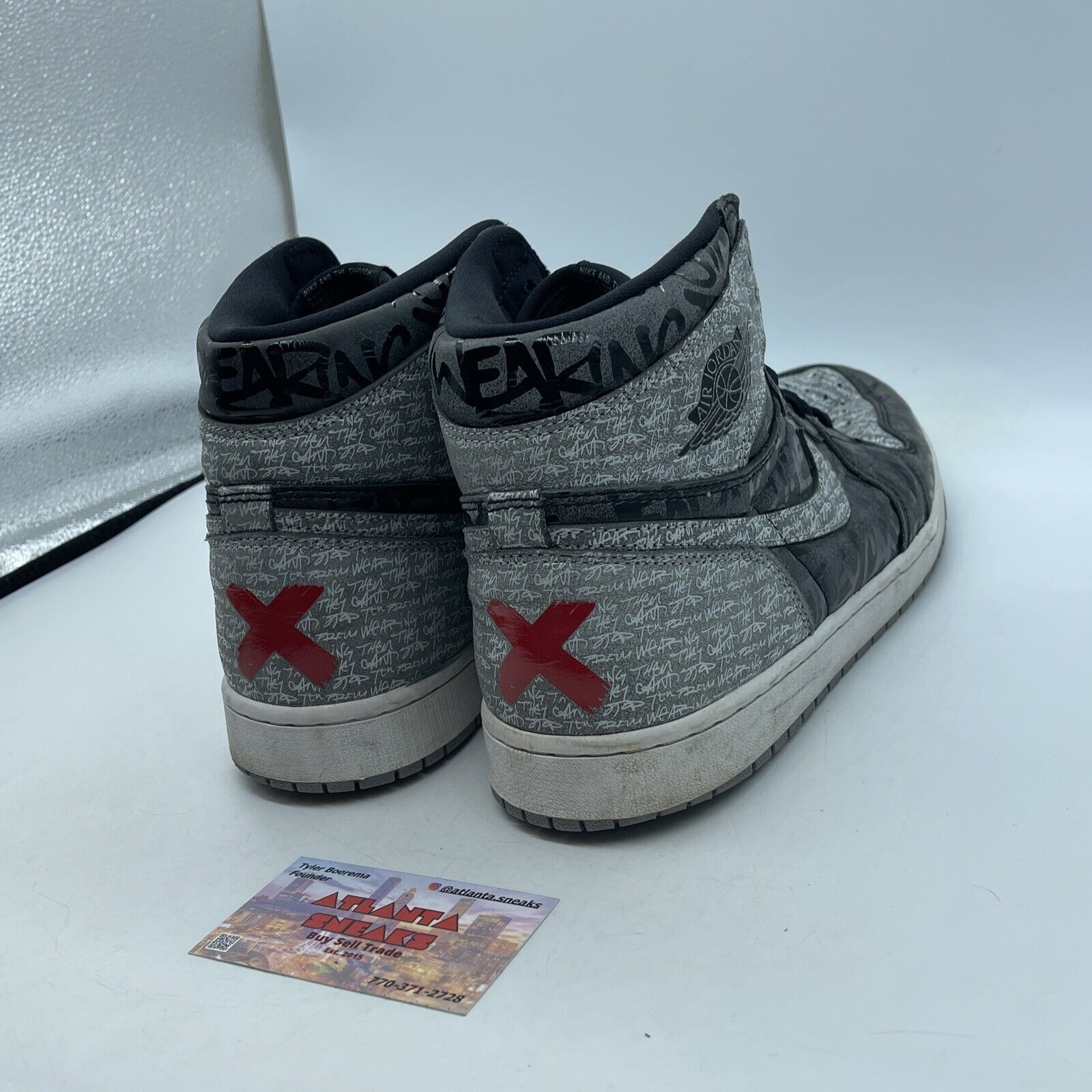 Size 12 - Jordan 1 OG High Rebellionaire Black Grey Red Suede (555088-036)