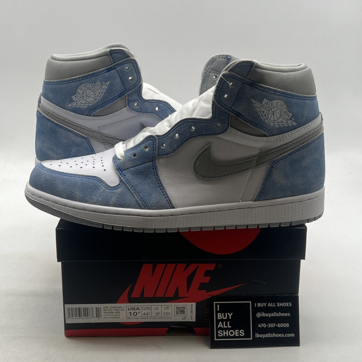 Size 10.5 - Air Jordan 1 Retro OG High Hyper Royal (555088-402)