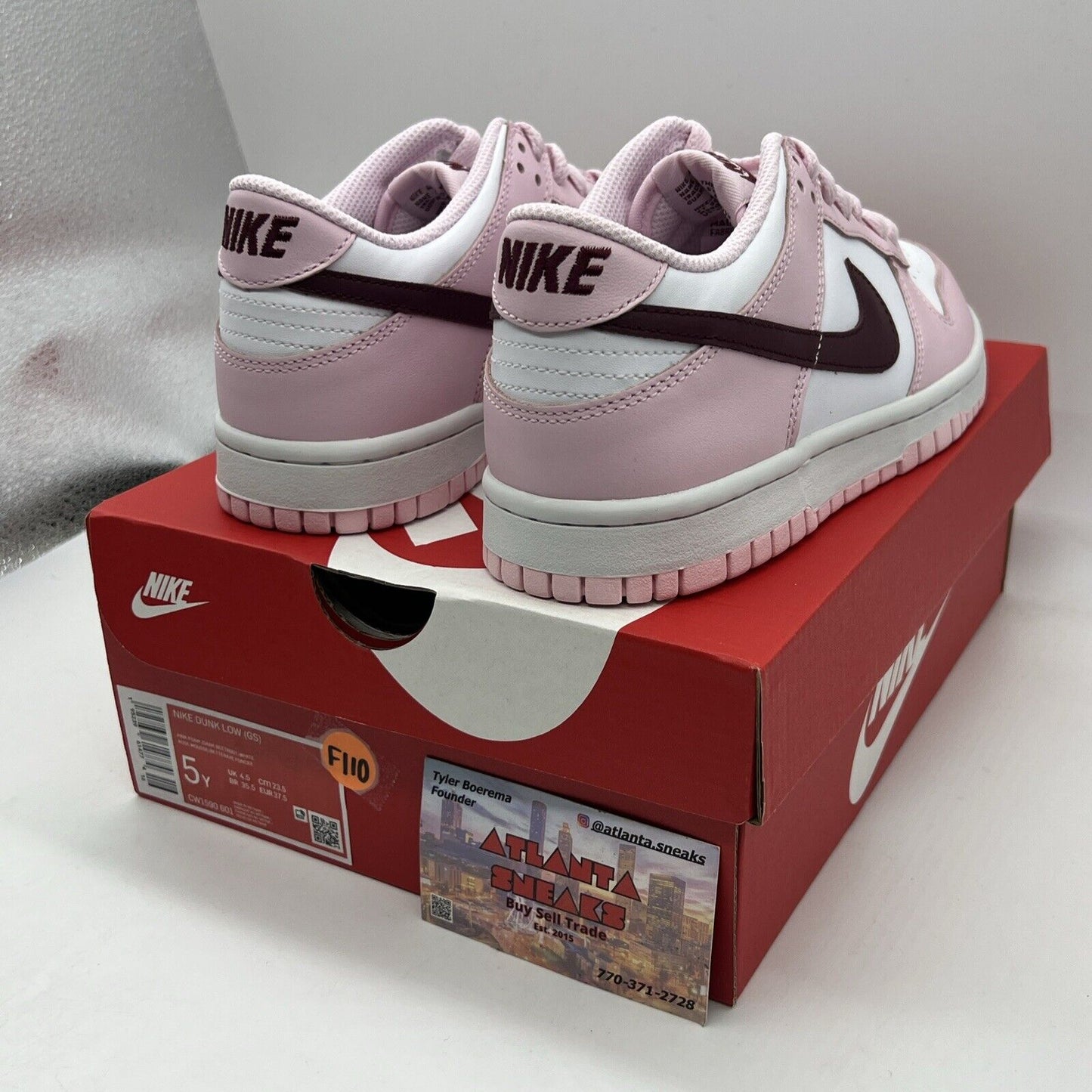 Size 5Y GS Dunk Low GS ‘Pink Foam’ Brand New Og All