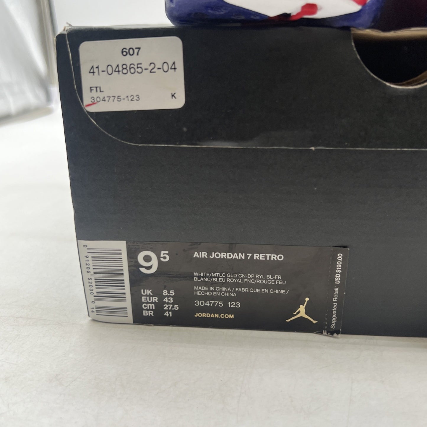 Size 9.5 - Air Jordan 7 Retro Tinker Alternate (304775-123)