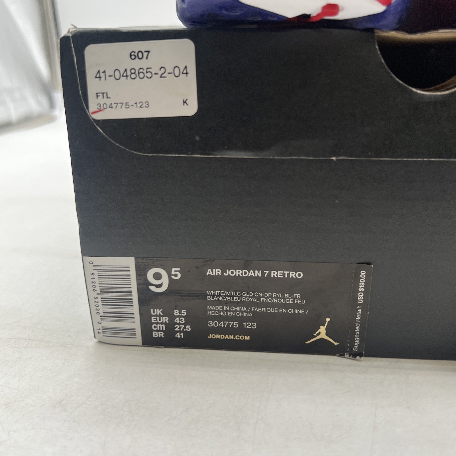 Size 9.5 - Air Jordan 7 Retro Tinker Alternate (304775-123)