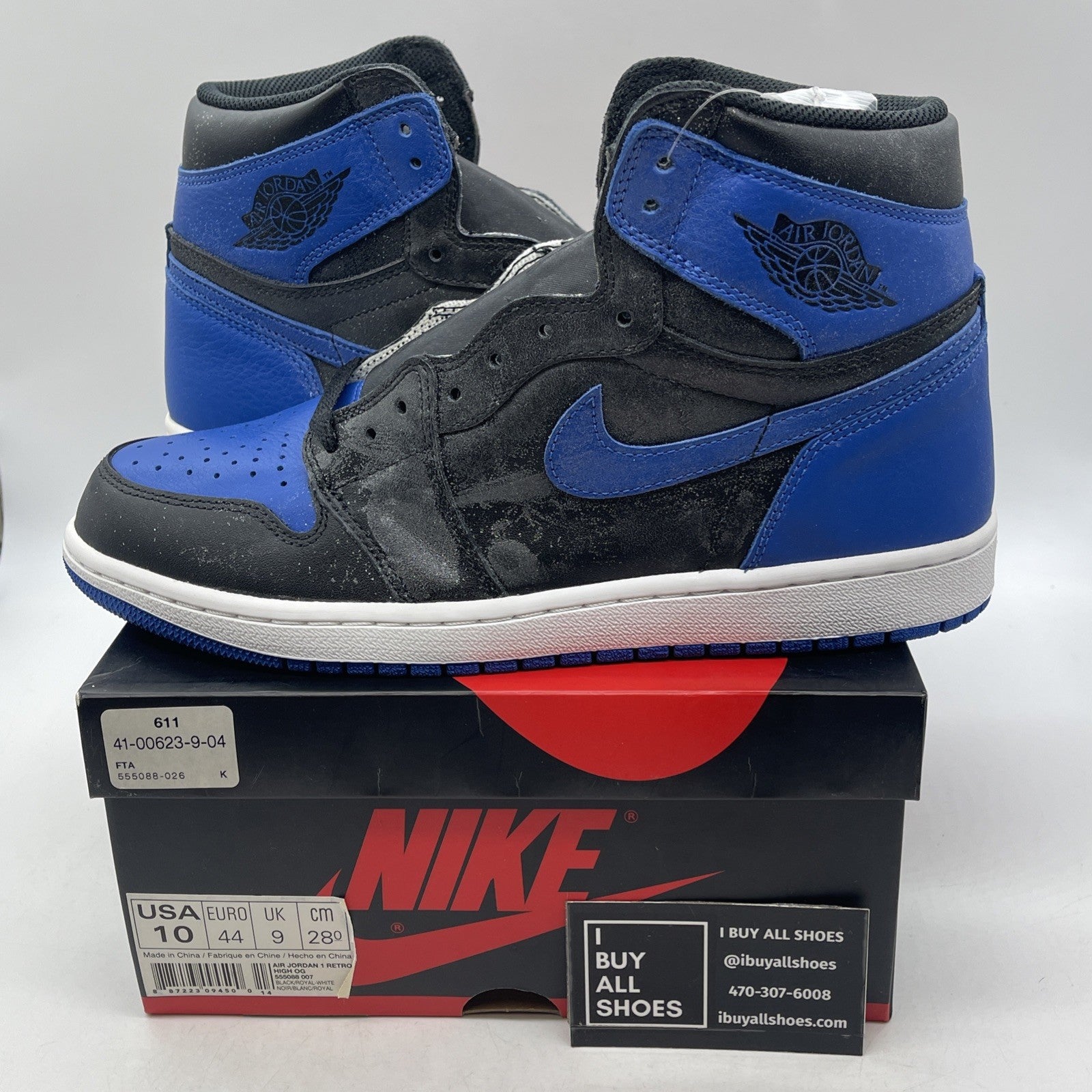 Size 10 - Air Jordan 1 Retro OG High Royal (555088-007)