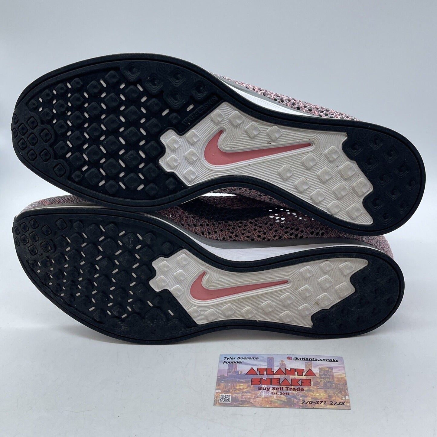 Size 11 - Nike Flyknit Racer Strawberry Red Grey White Suede (526628-604)