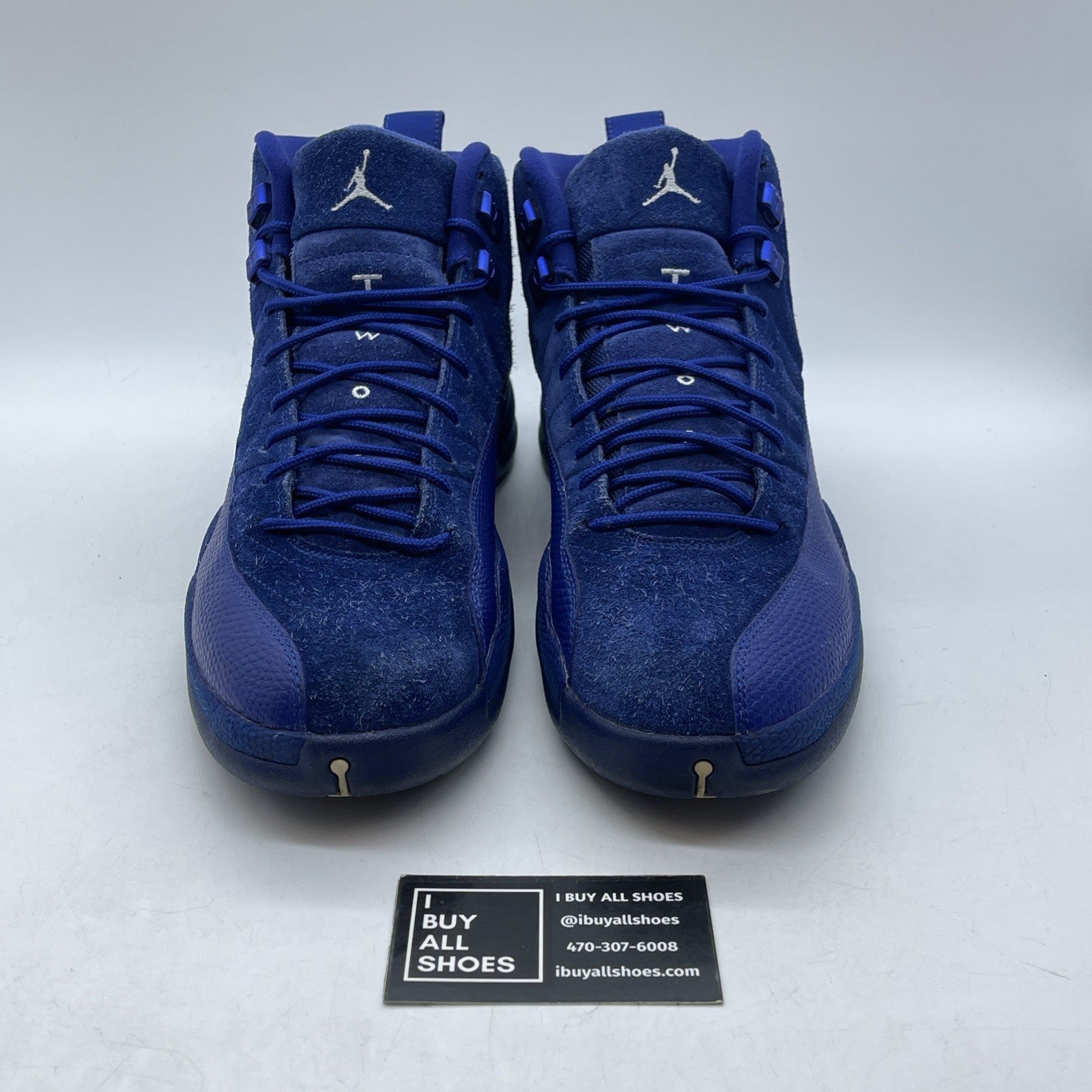 Size 10.5 - Air Jordan 12 Retro Deep Royal Suede Leather (130690-400)