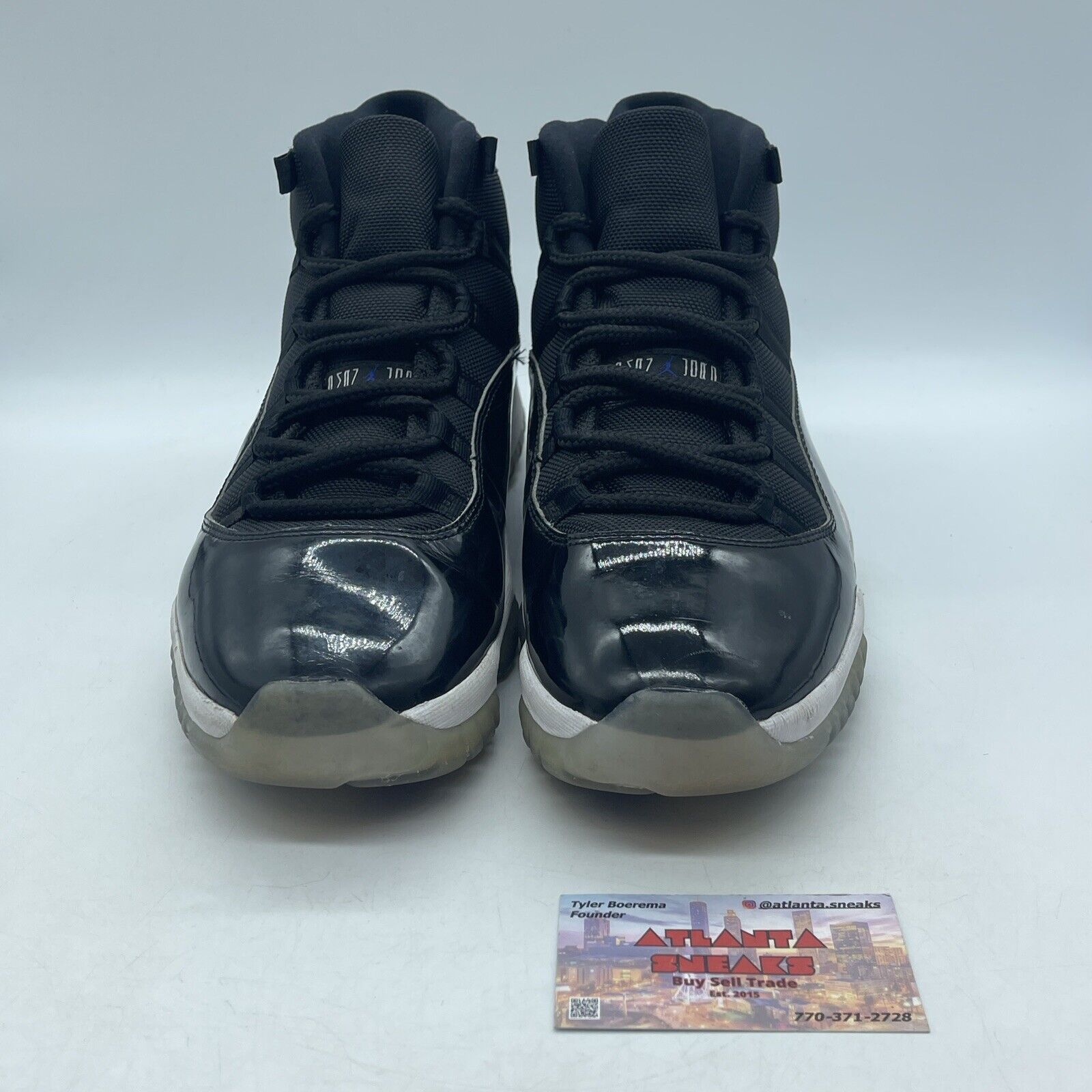 Size 12 - Jordan 11 Retro High Space Jam Black Blue White Leather (378037-003)