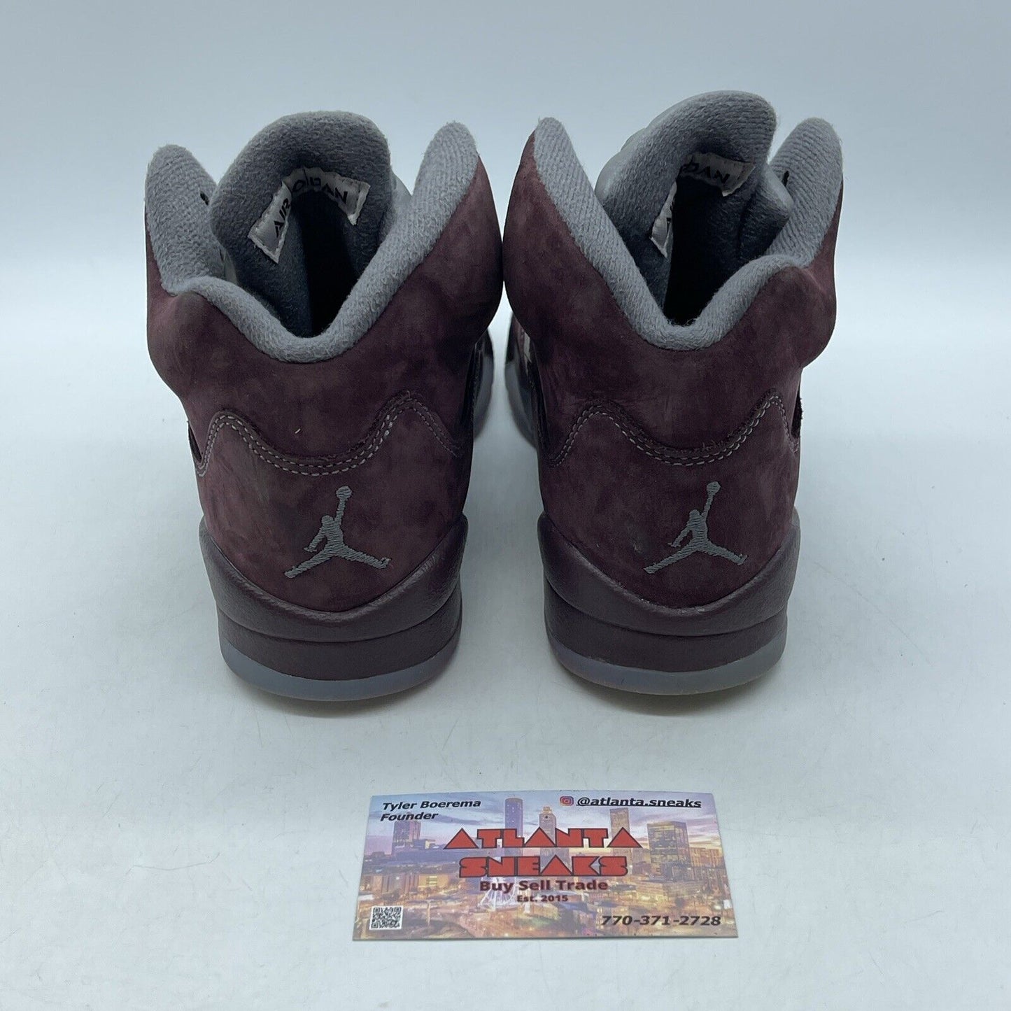 Size 7Y - Air Jordan 5 Retro SE 'Burgundy' Grey Suede Leather (FN4233-600)
