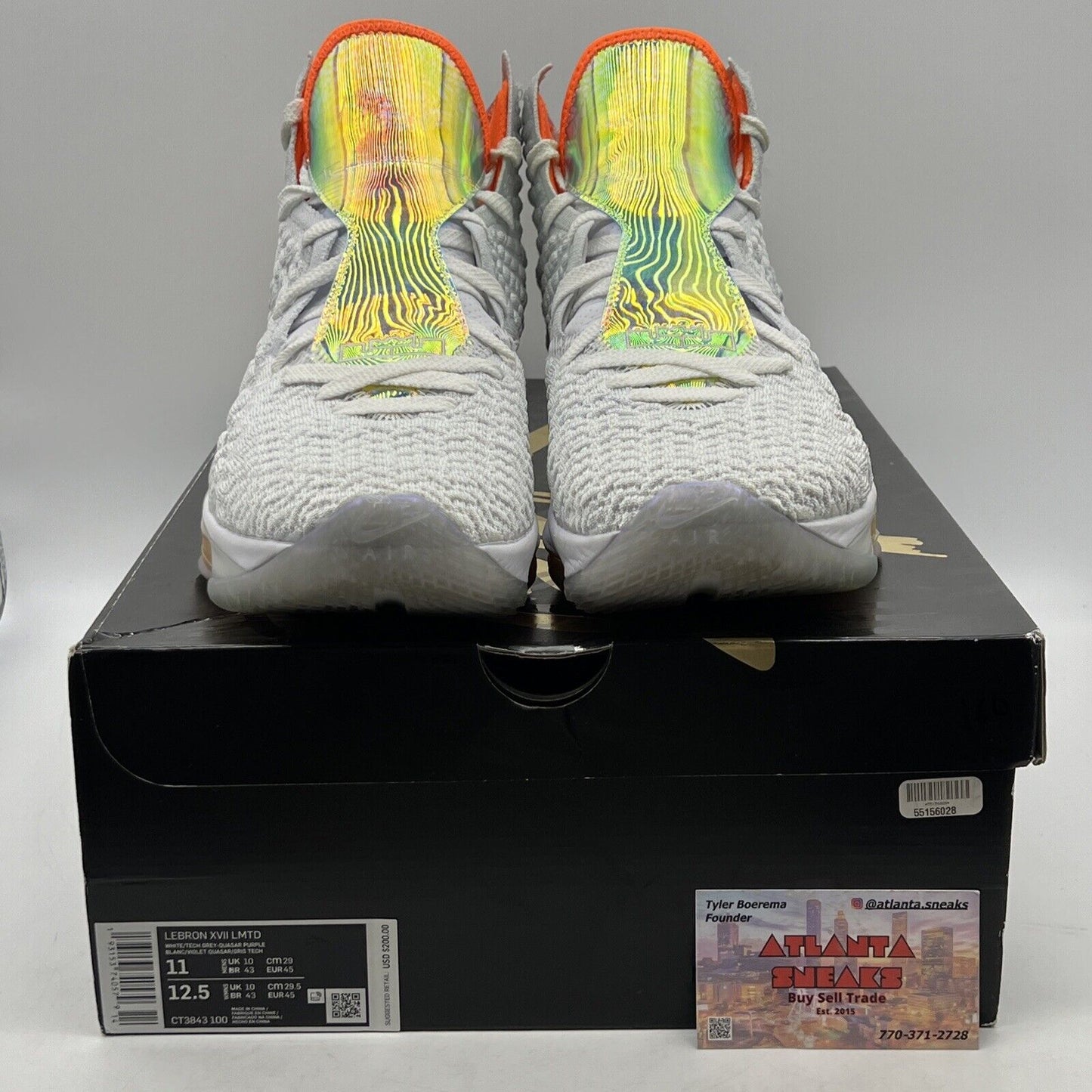 Size 11 - Nike LeBron 17 LMTD Future Air White Orange (CT4843-100)