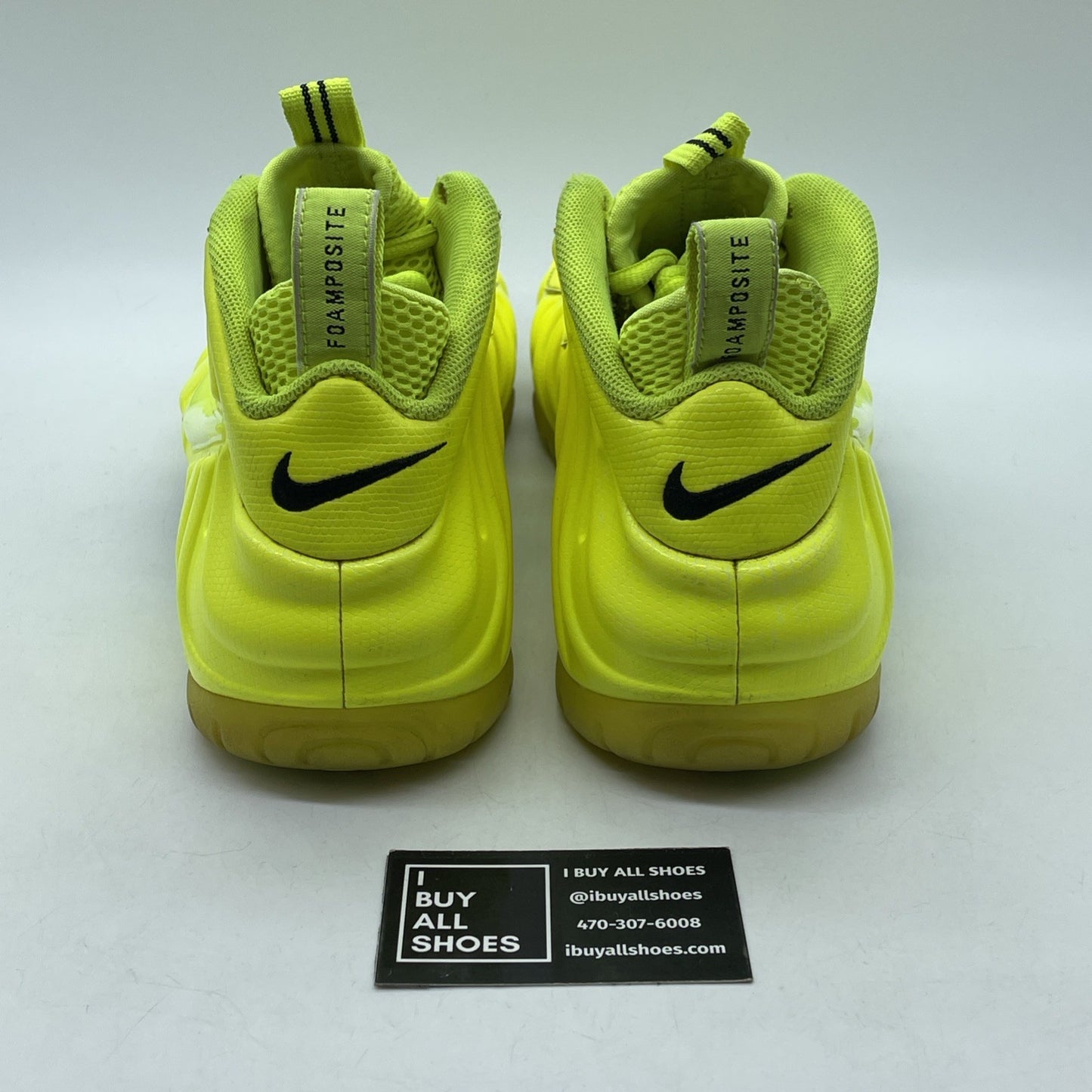 Size 11.5 - Nike Air Foamposite Pro Volt Neon Yellow Black (624041-700)