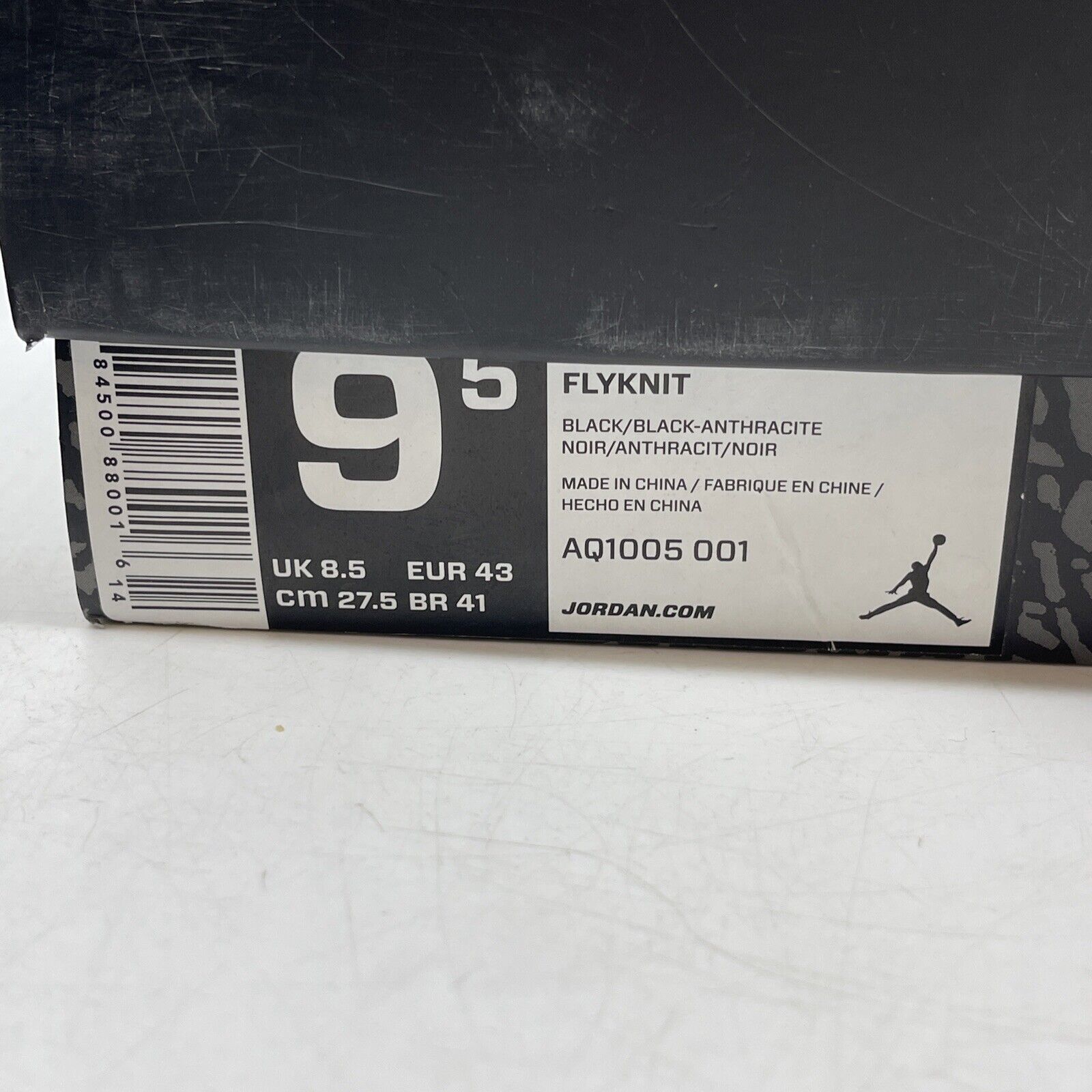 Size 9.5 - Air Jordan 3 Retro Flyknit Black (AQ1005-001)