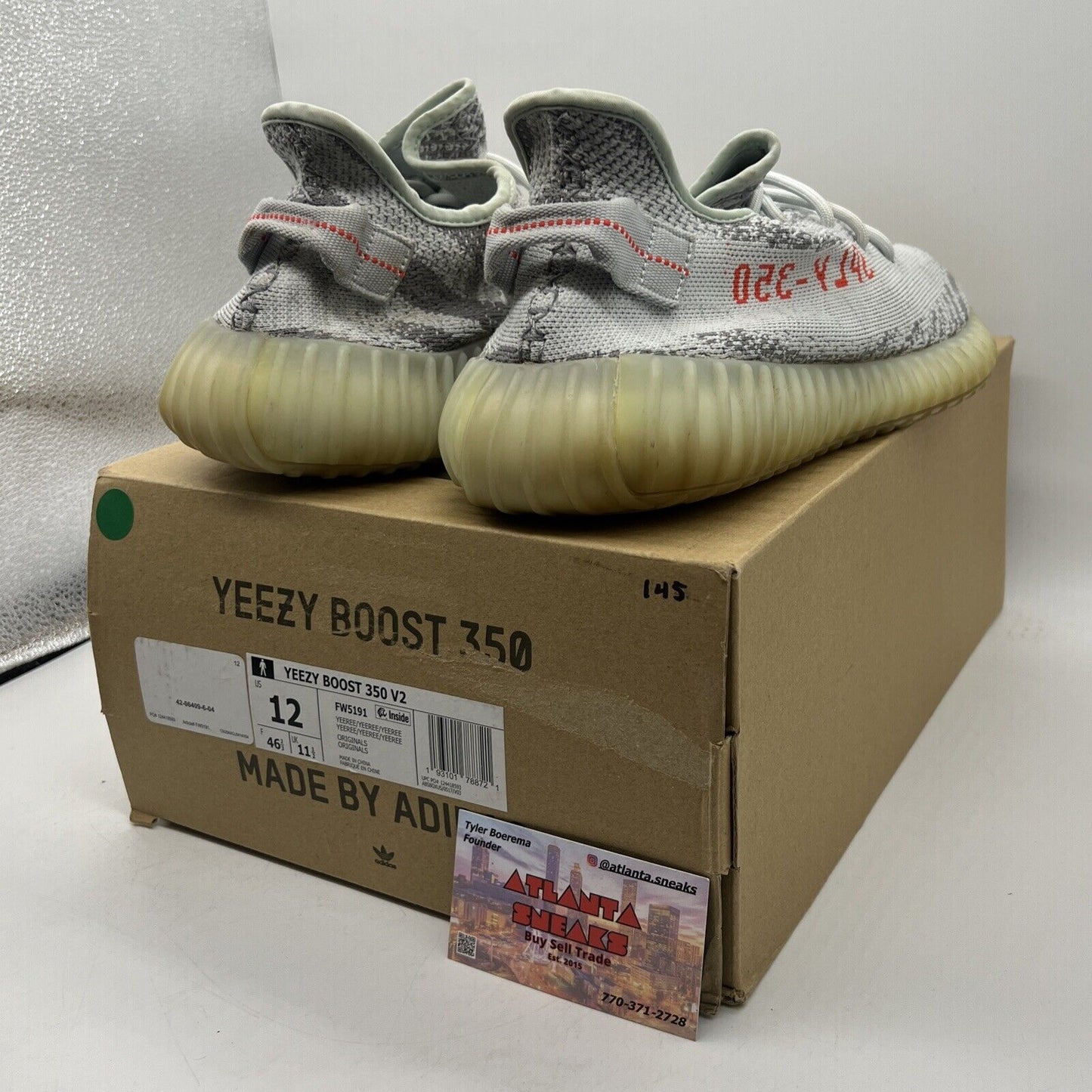 Size 12 - adidas Yeezy Boost 350 V2 Low Blue Tint (B37571)