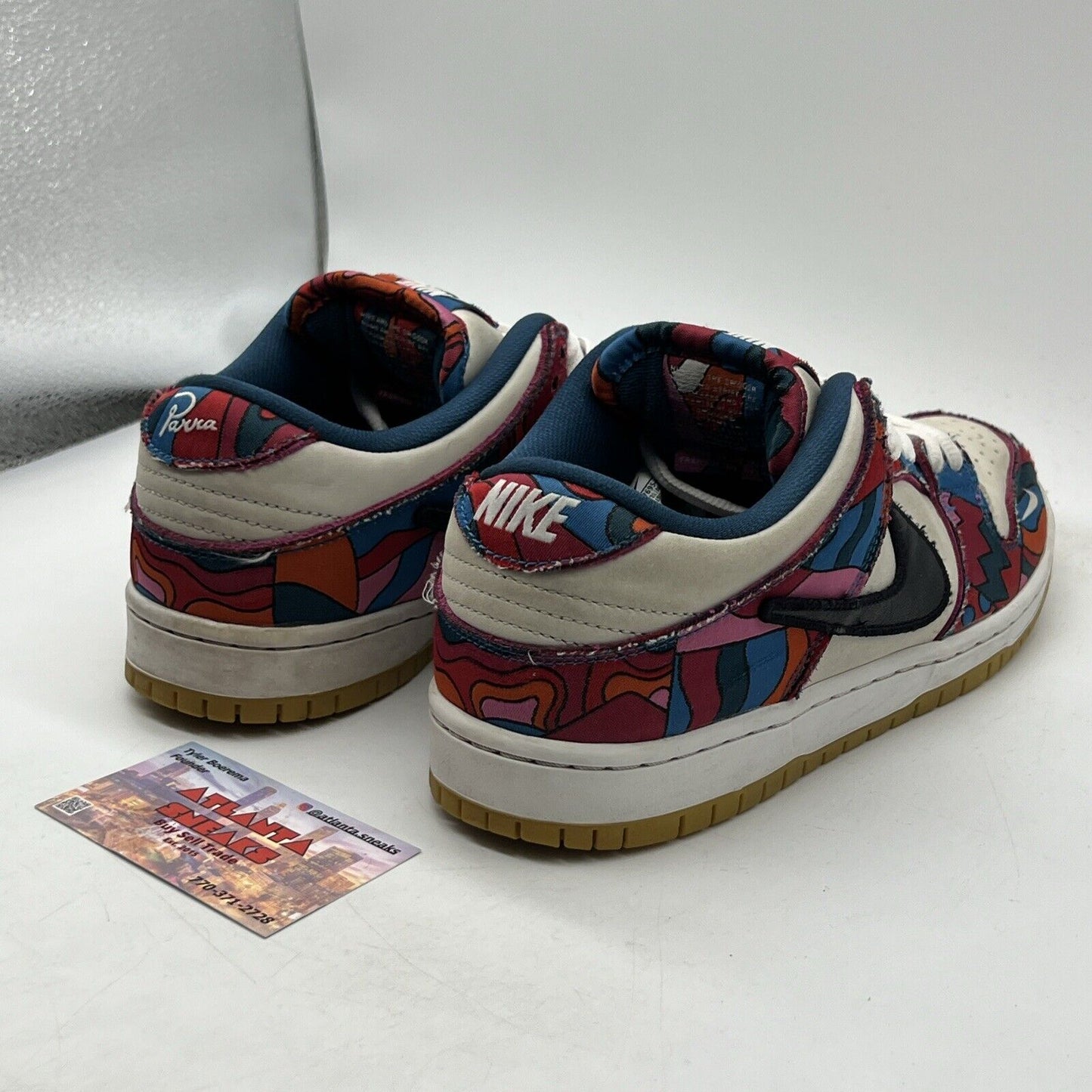 Size 8 - Nike Dunk Low Pro SB x Parra Abstract Art 2021 Black Gum (DH7695-600)