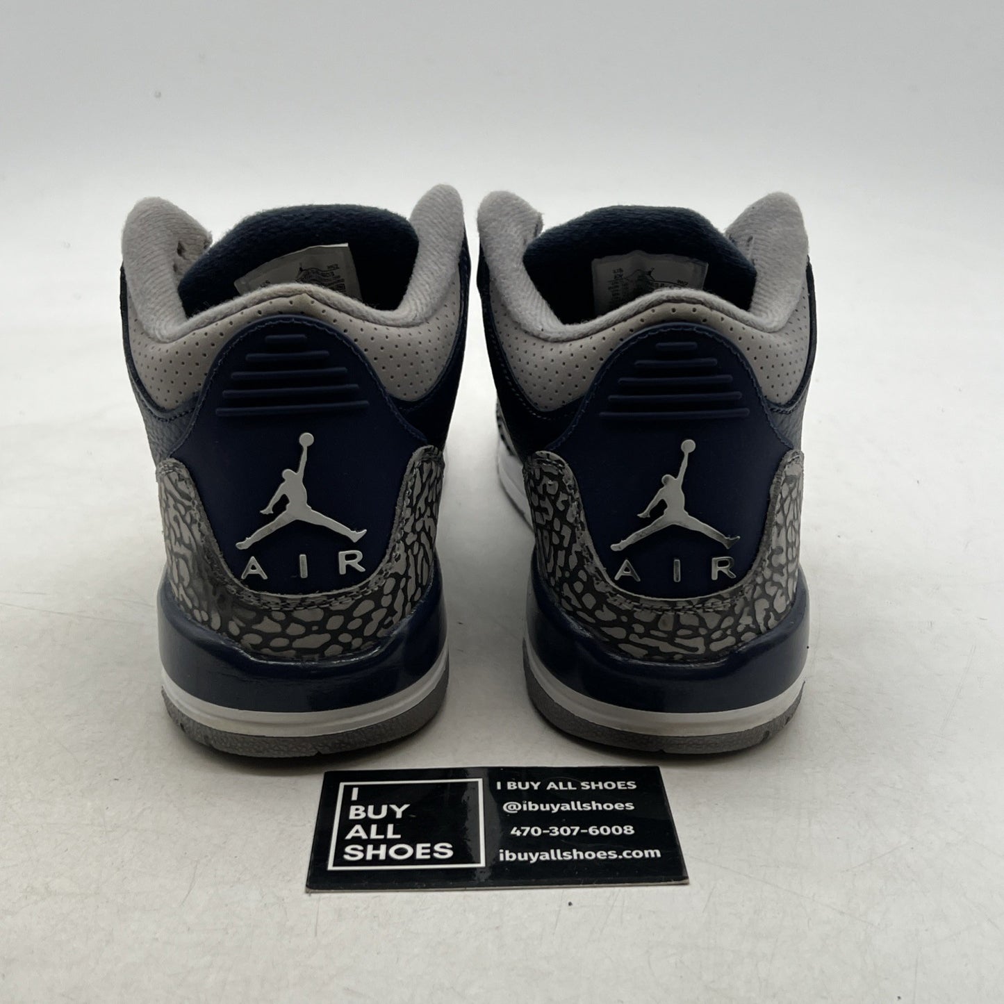 Size 6Y - Air Jordan 3 Retro "Georgetown" Midnight Navy/Cement (398614-401)