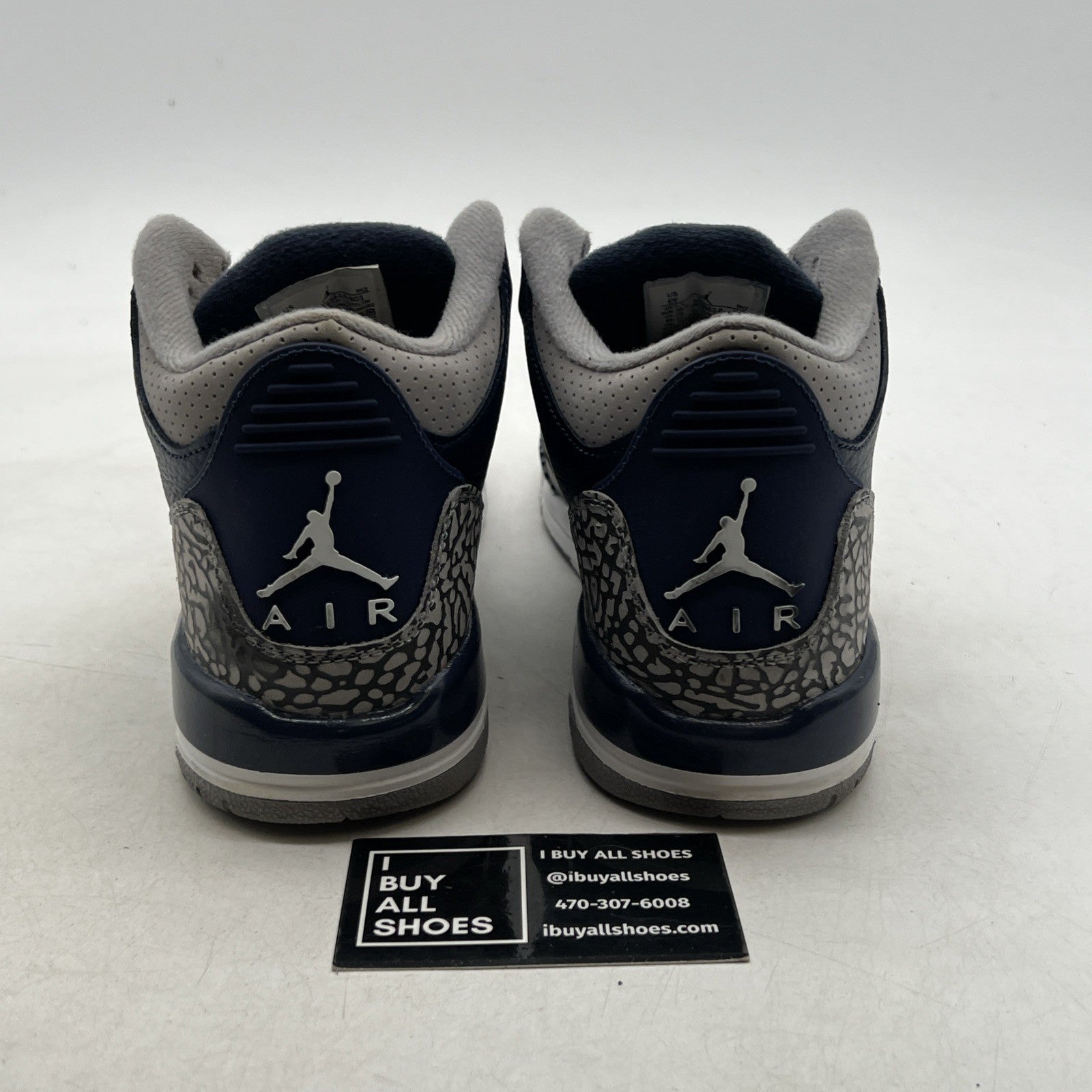 Size 6Y - Air Jordan 3 Retro "Georgetown" Midnight Navy/Cement (398614-401)