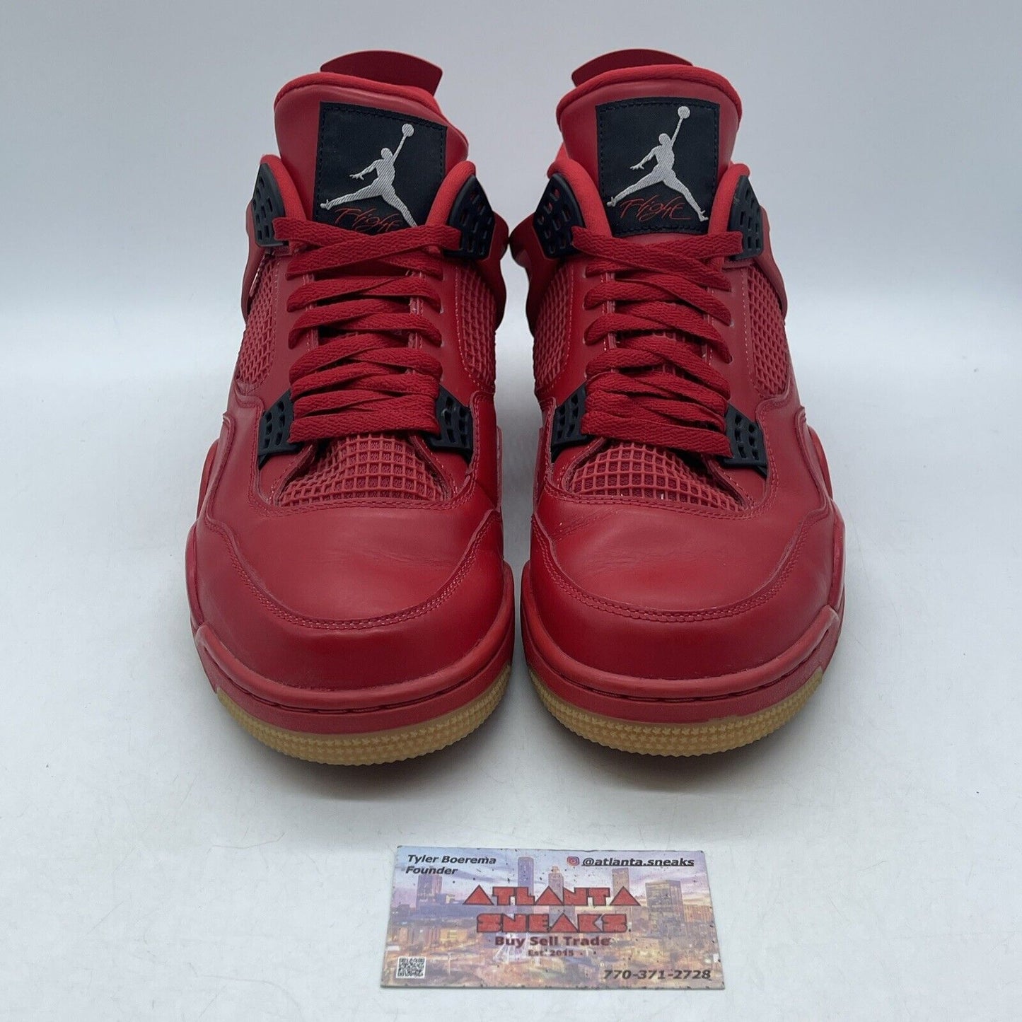 Size 13.5W - Air Jordan 4 Retro NRG Singles Day Red Black Leather (AV3914-600)