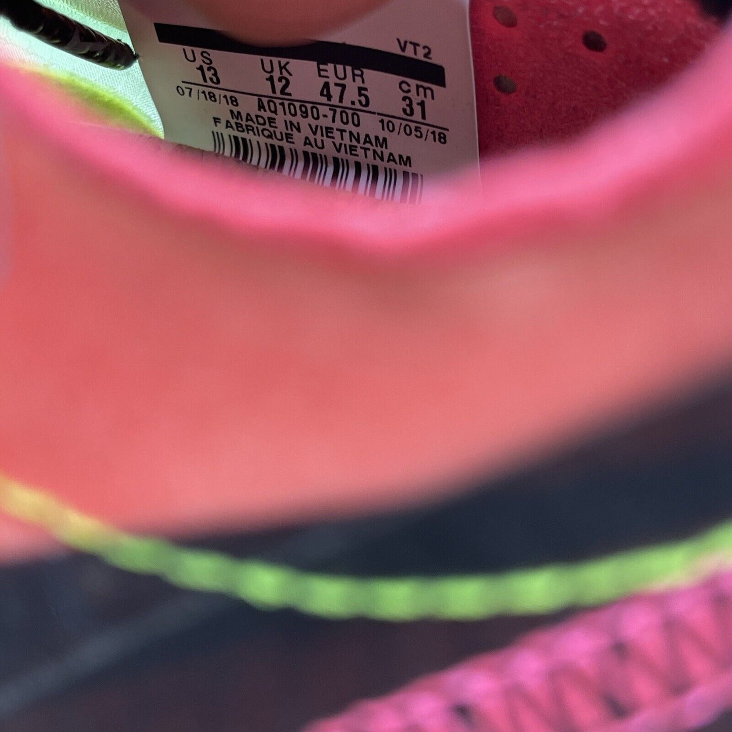 Size 13 - Nike React Element 87 Hyper Fusion Pink Blue Black Suede (AQ1090-700)