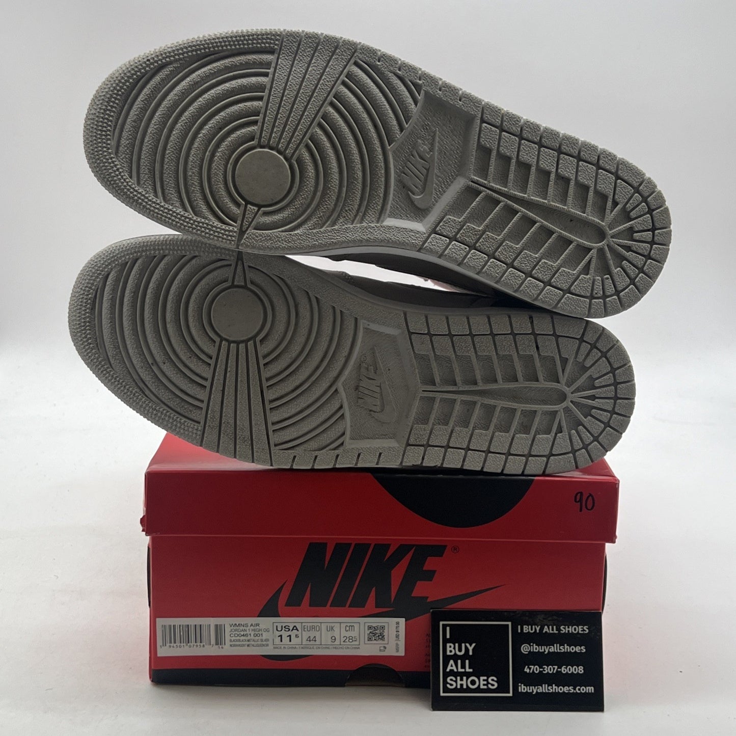 Size 11.5W - Air Jordan 1 High OG Metallic Silver (CD0461-001)