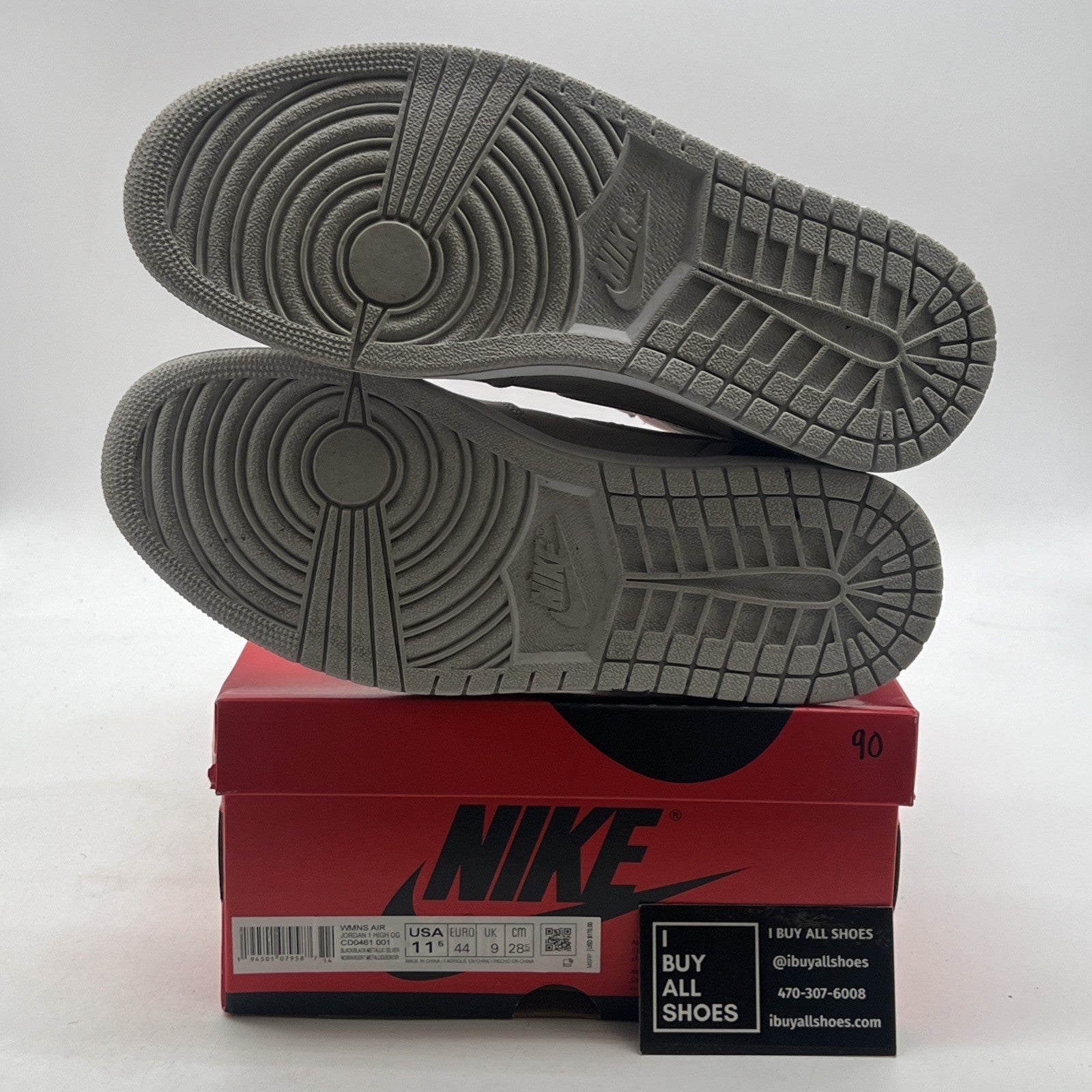 Size 11.5W - Air Jordan 1 High OG Metallic Silver (CD0461-001)