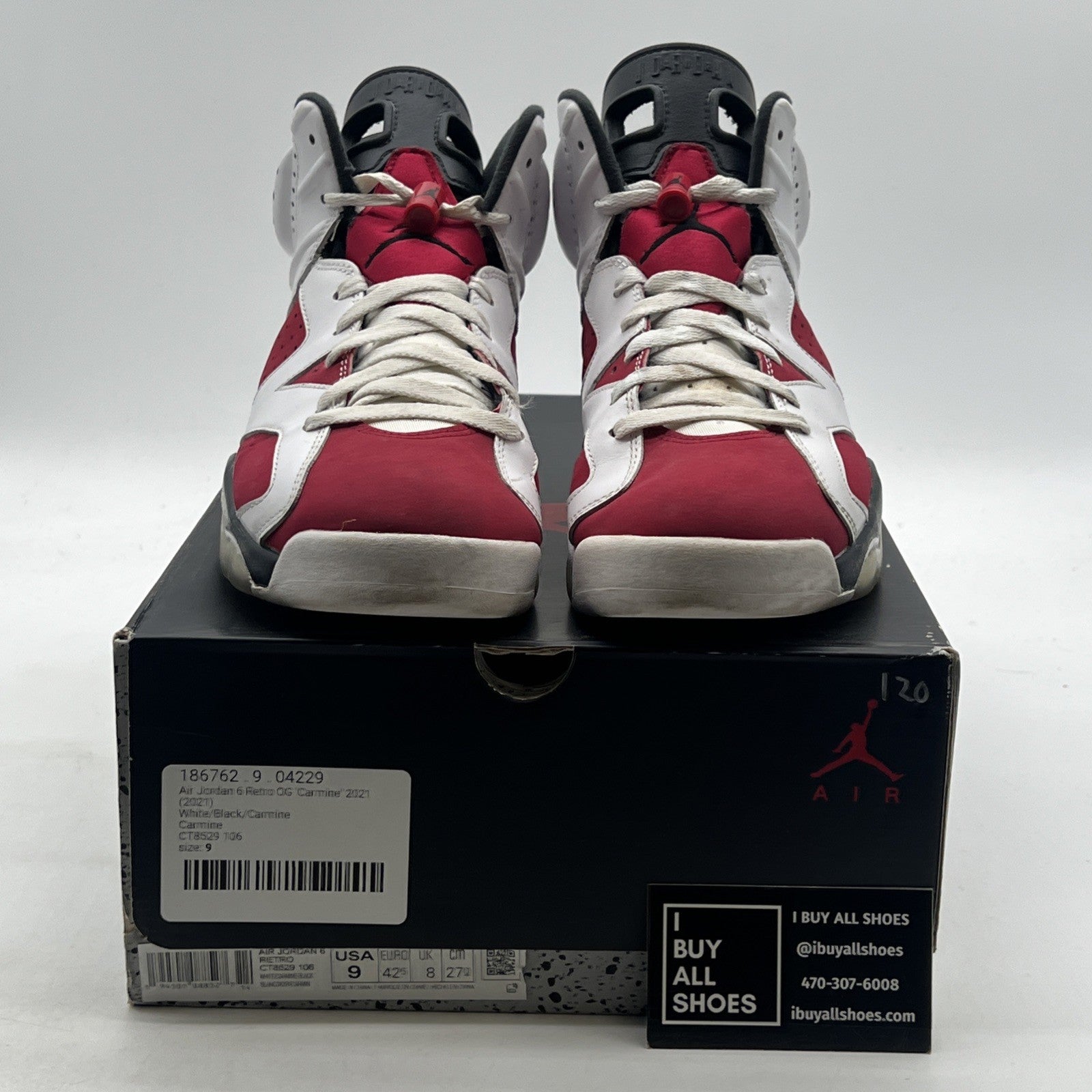 Size 9 - Air Jordan 6 Retro OG Mid Carmine (CT8529-106)