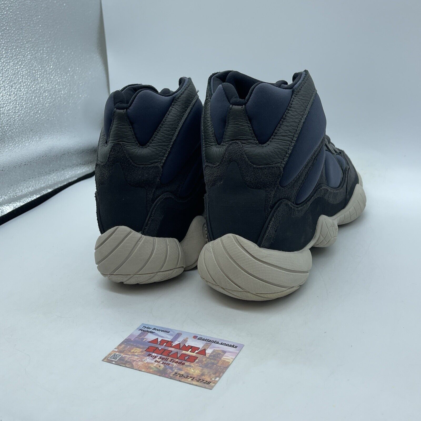 Size 10 - adidas Yeezy 500 High Slate Blue Grey Brown Suede Leather (FW4968)