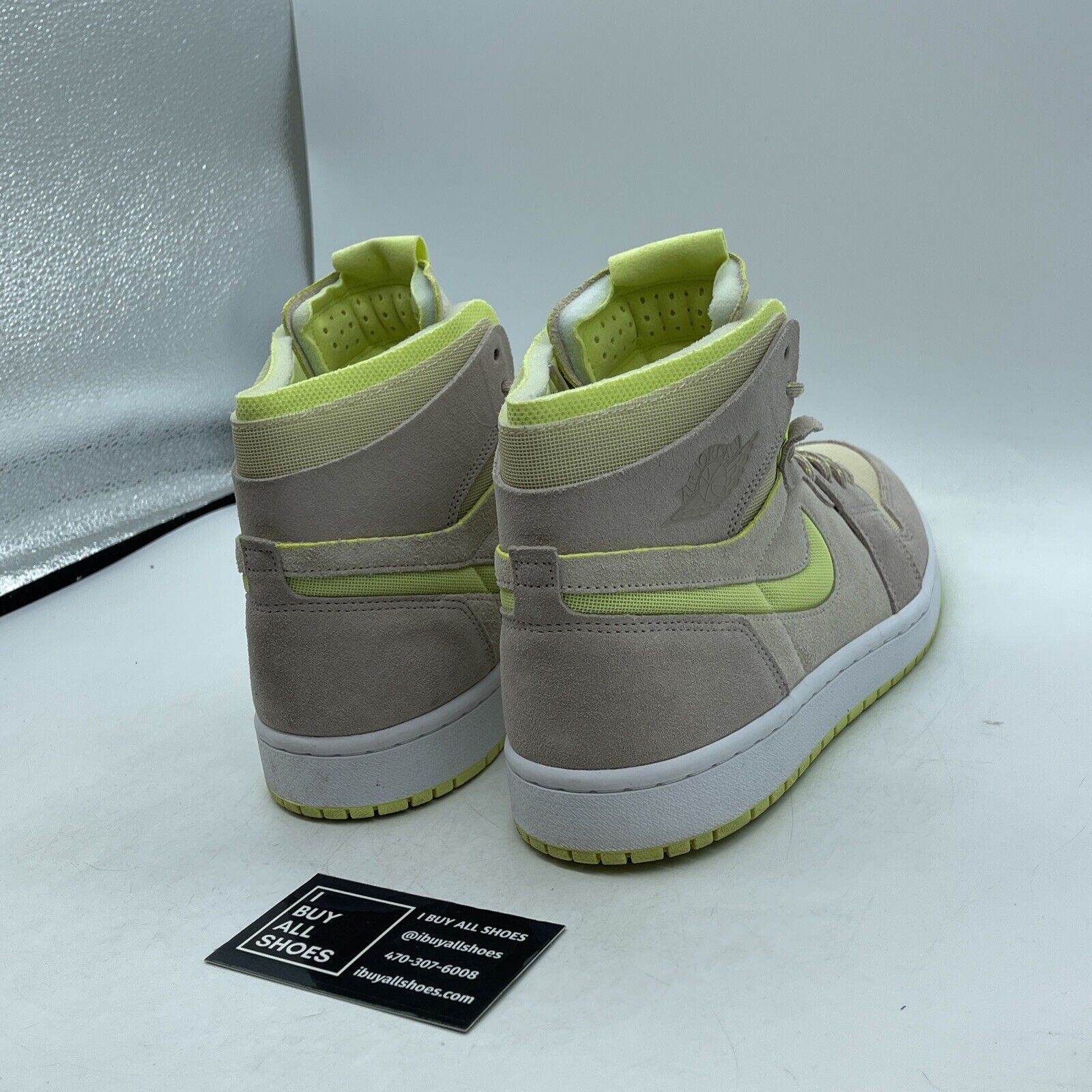 Size 9.5W - Air Jordan 1 Zoom Comfort High Lemon Twist Brown Suede (CT0979-200)