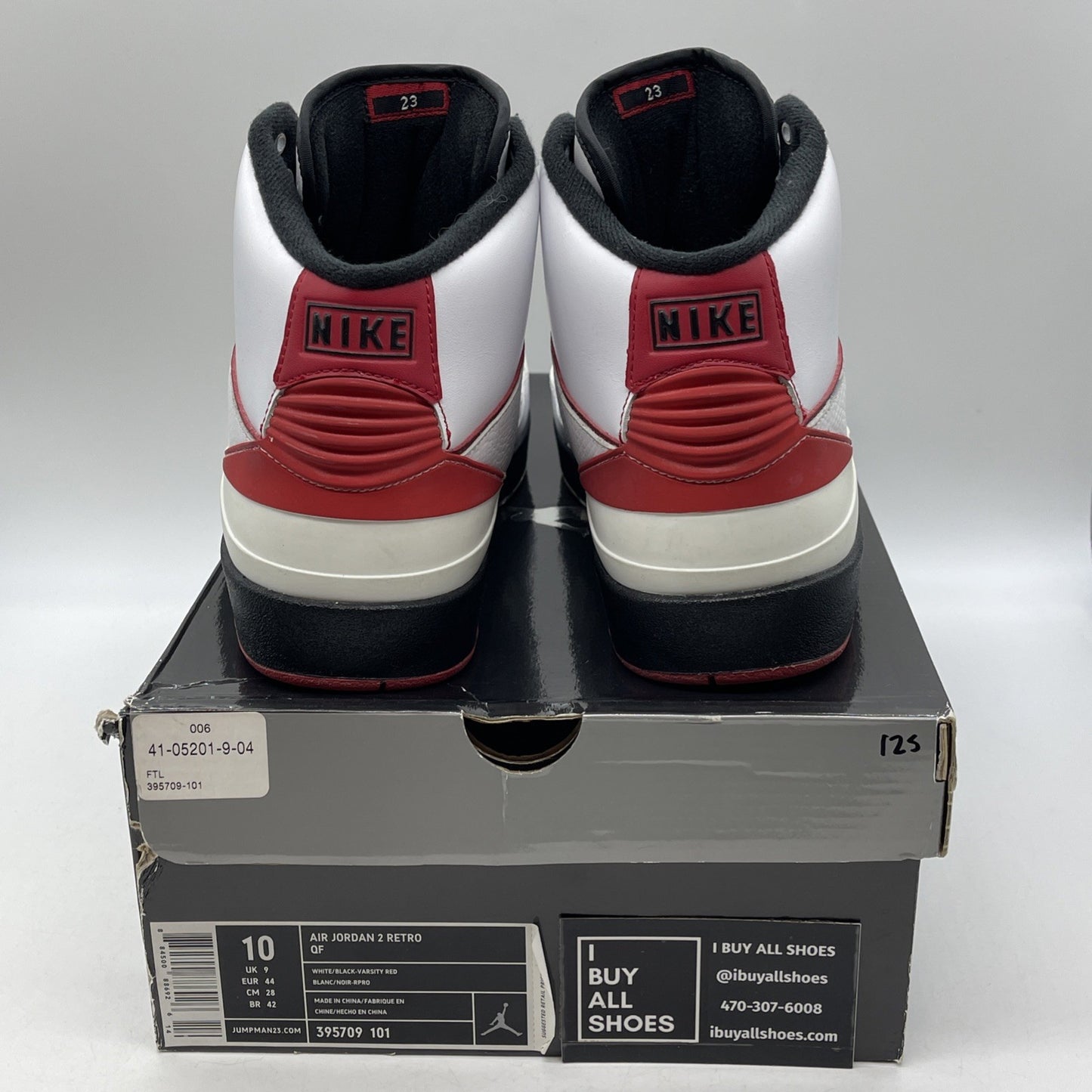 Size 10 - Air Jordan 2 Retro QF 2010 Varsity Red White Leather (395709-101)