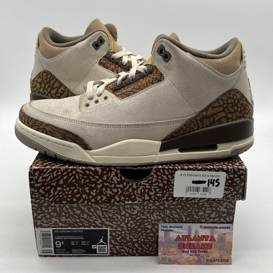 Size 9.5 - Jordan 3 Retro Low Palomino Brown Tan Suede (CT8532-102)