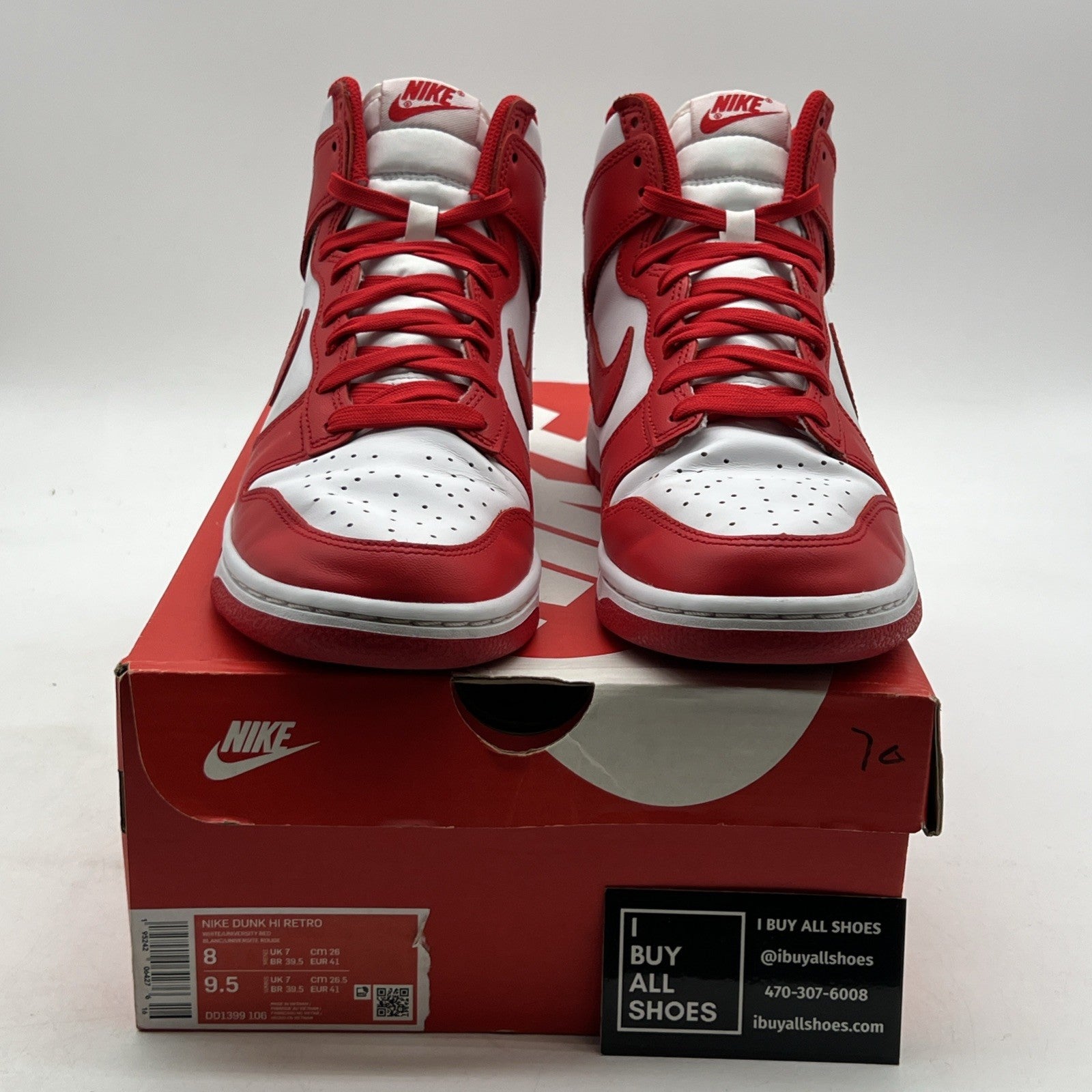 Size 8 - Nike Dunk High Championship Red (DD1399-106)