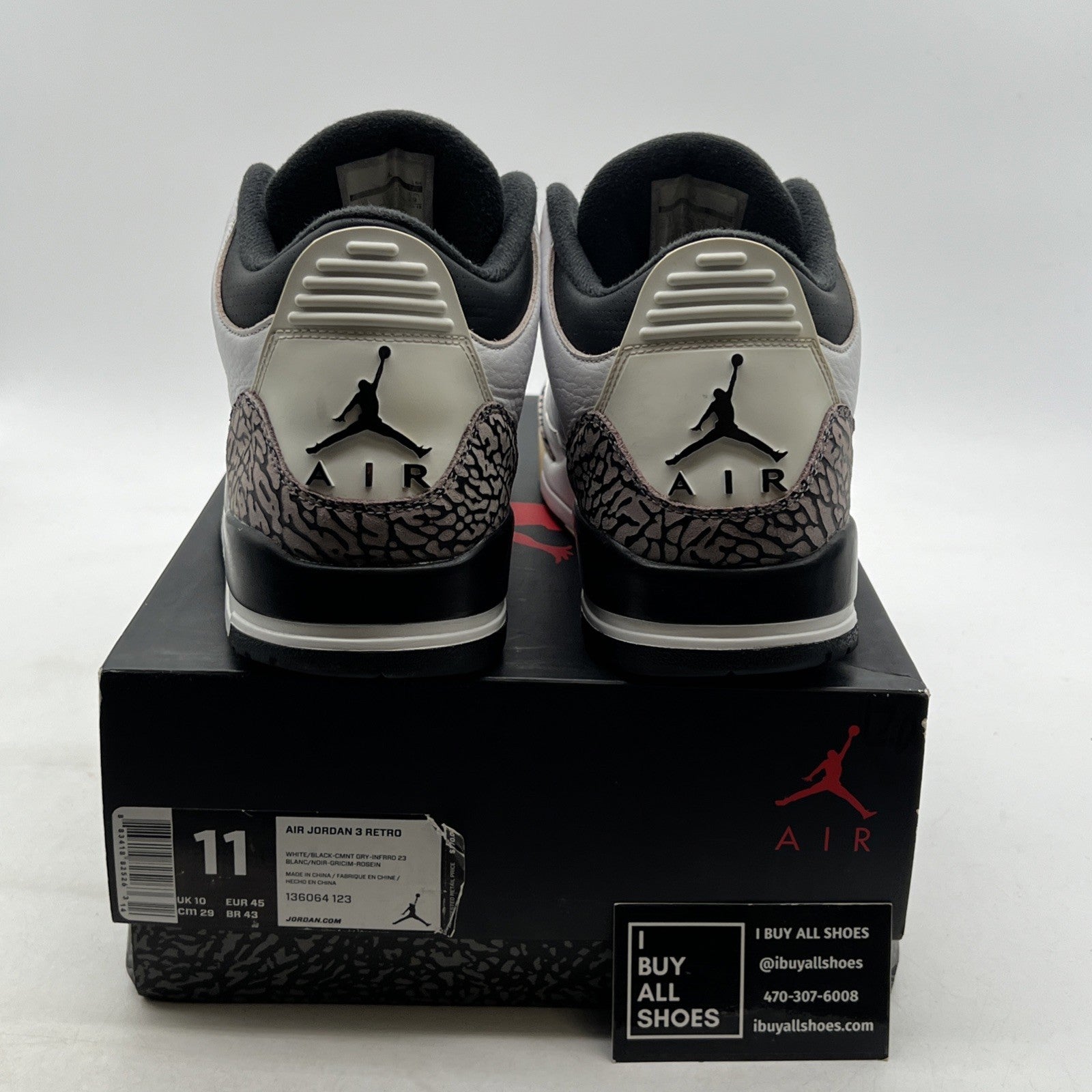 Size 11 - Air Jordan 3 Retro Infrared 23 (136064-123)