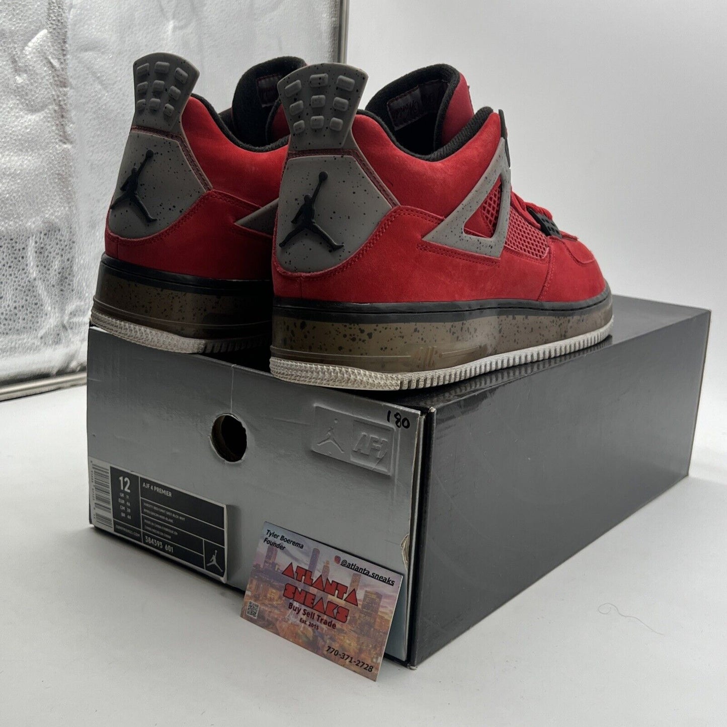 Size 12 - Air Jordan Fusion 4 Premier Varsity Red Cement (384393-601)