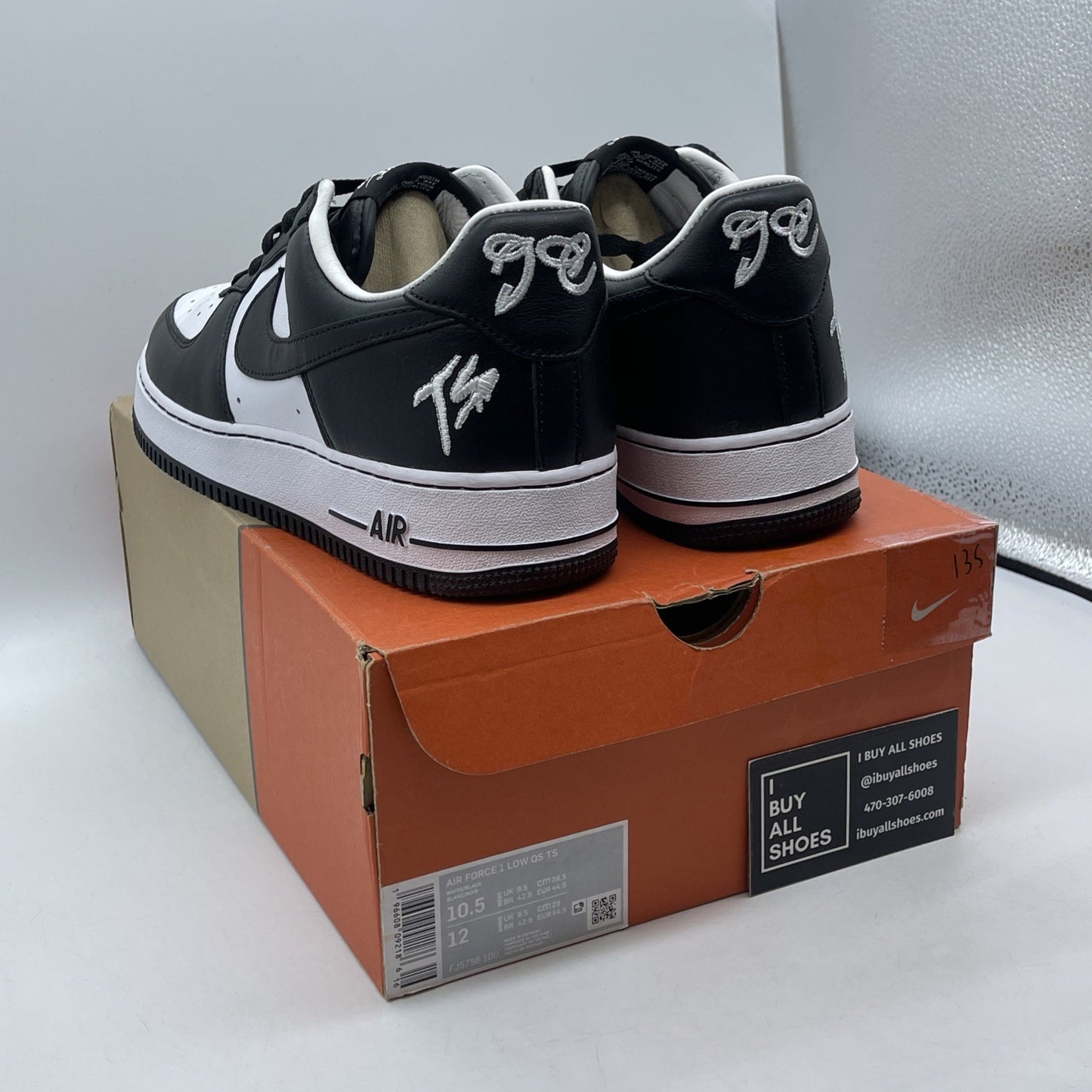 Size 10.5 - Nike Air Force 1 Low x Terror Squad Black White Leather (FJ5756-100)