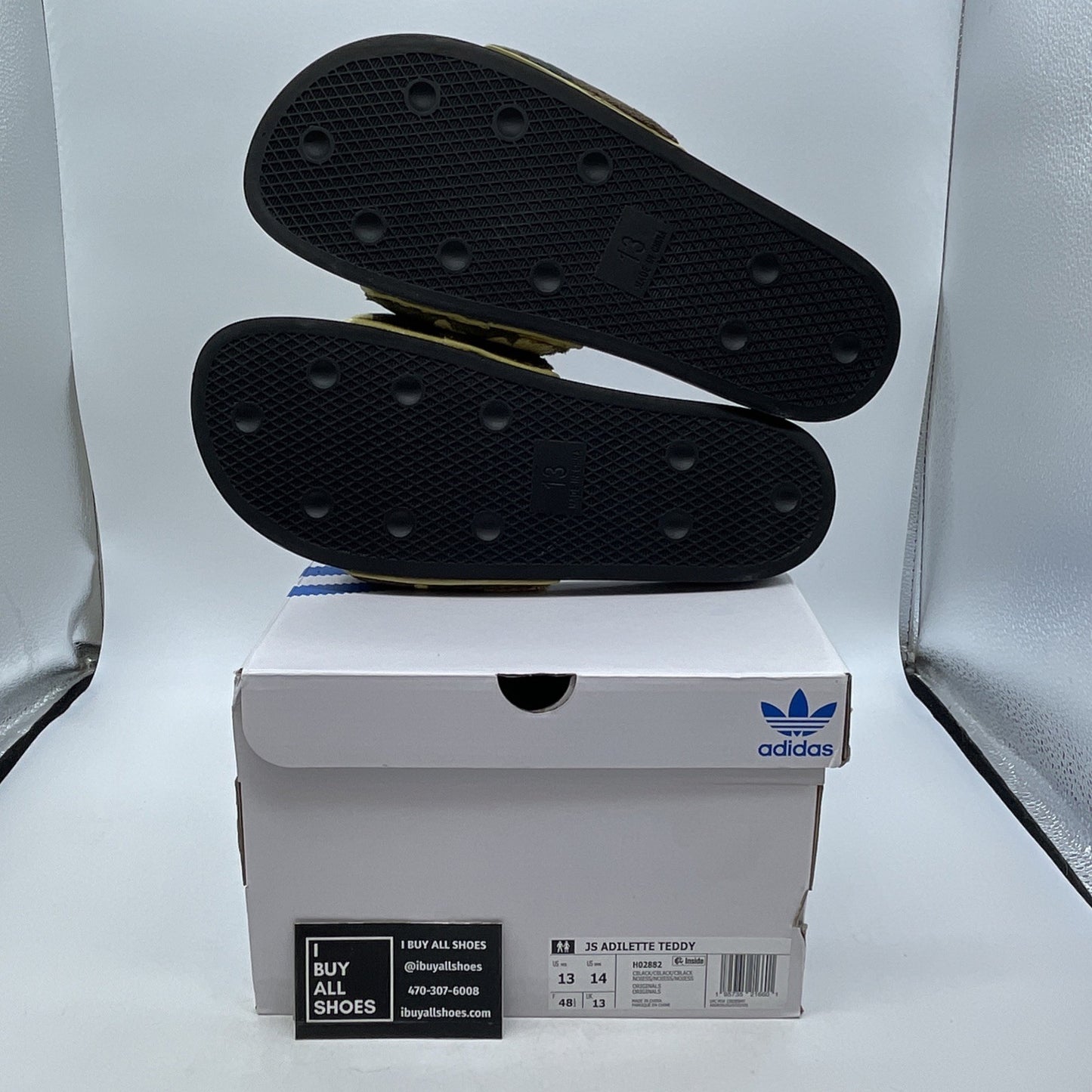 Size 13 - Adidas x Jeremy Scott Adilette Teddy Bear Camo Sandals (H02882)