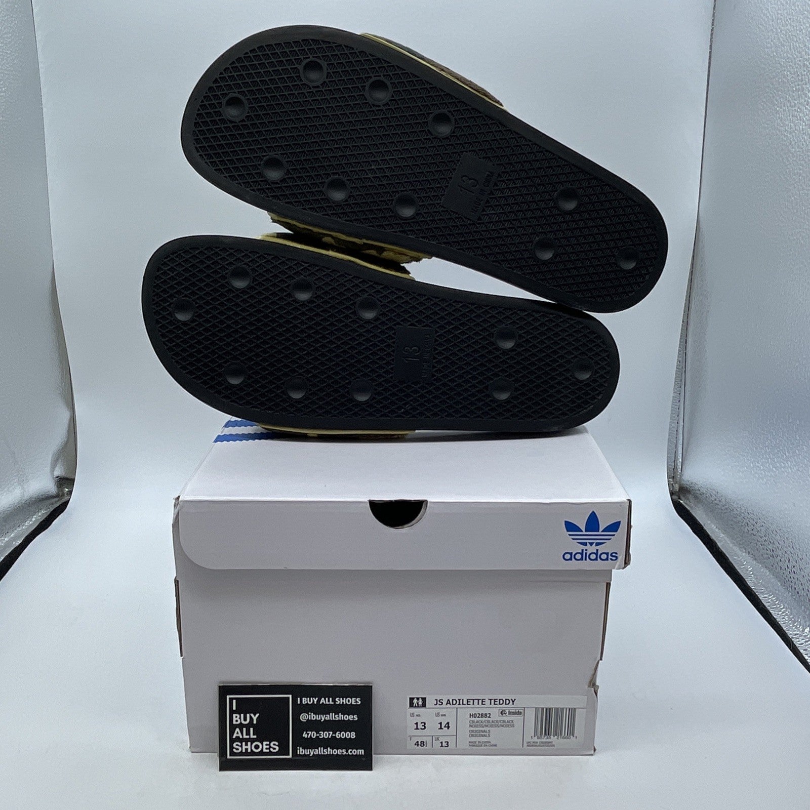 Size 13 - Adidas x Jeremy Scott Adilette Teddy Bear Camo Sandals (H02882)