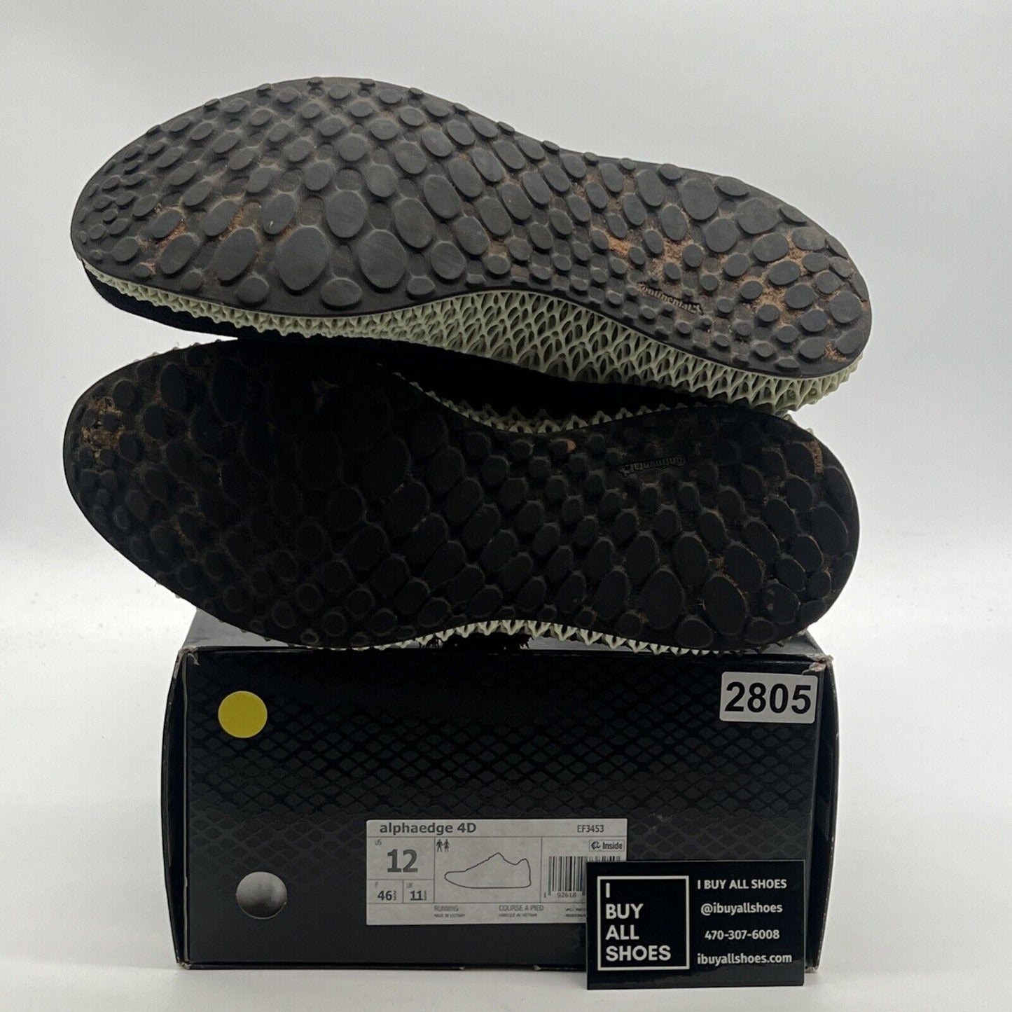 Size 12 - Adidas AlphaEdge 4D Core Black (EF3453)