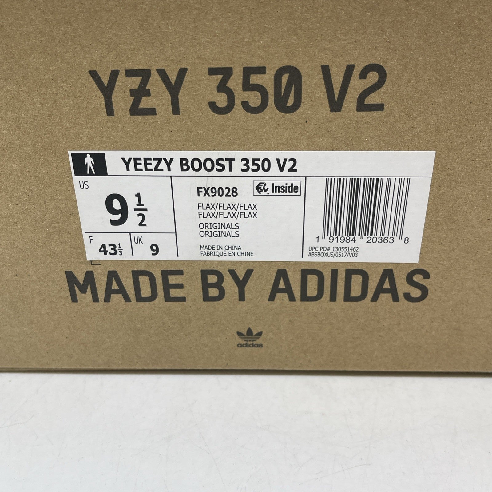 Size 9.5 - adidas Yeezy Boost 350 V2 Flax Yellow Suede (FX9028)