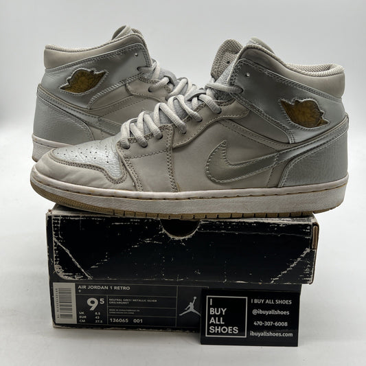 Size 9.5 - Air Jordan 1 Retro + 2001 Neutral Grey (136065-001)