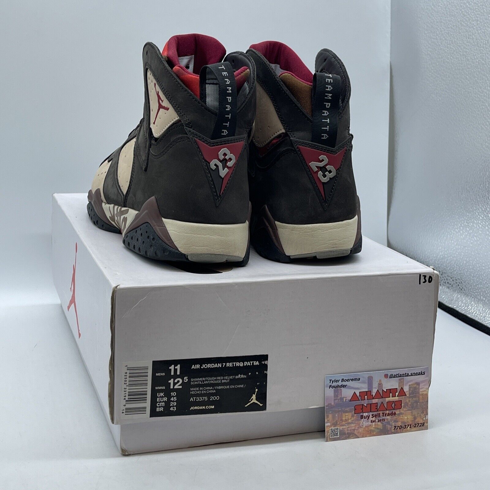 Size 11 - Patta x Air Jordan 7 Retro OG SP Shimmer Tan Brown Suede (AT3375-200)