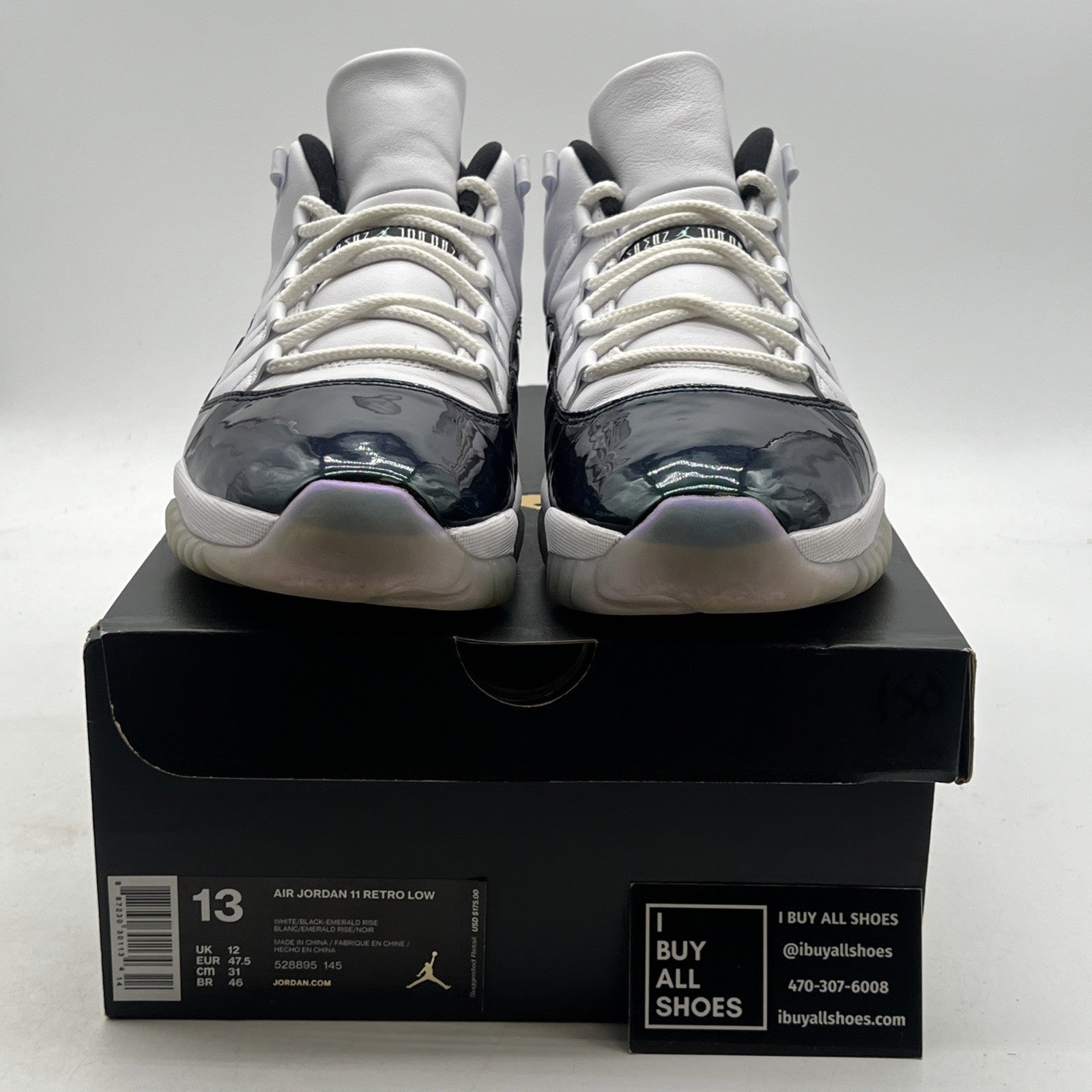 Size 13 - Air Jordan 11 Retro Low Emerald (528895-145)