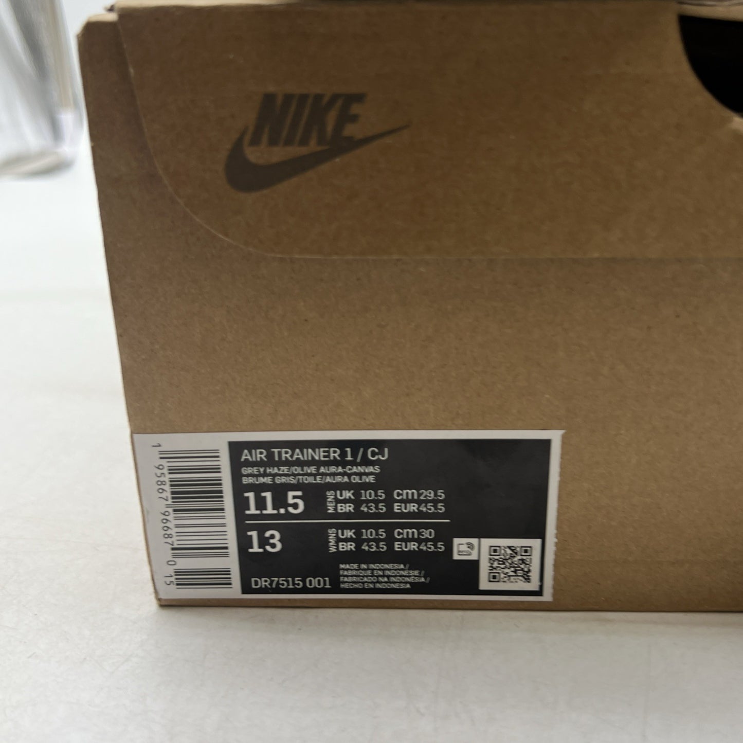 Size 11.5 - Nike Travis Scott x Air Trainer 1 SP Gray (DR7515-001)