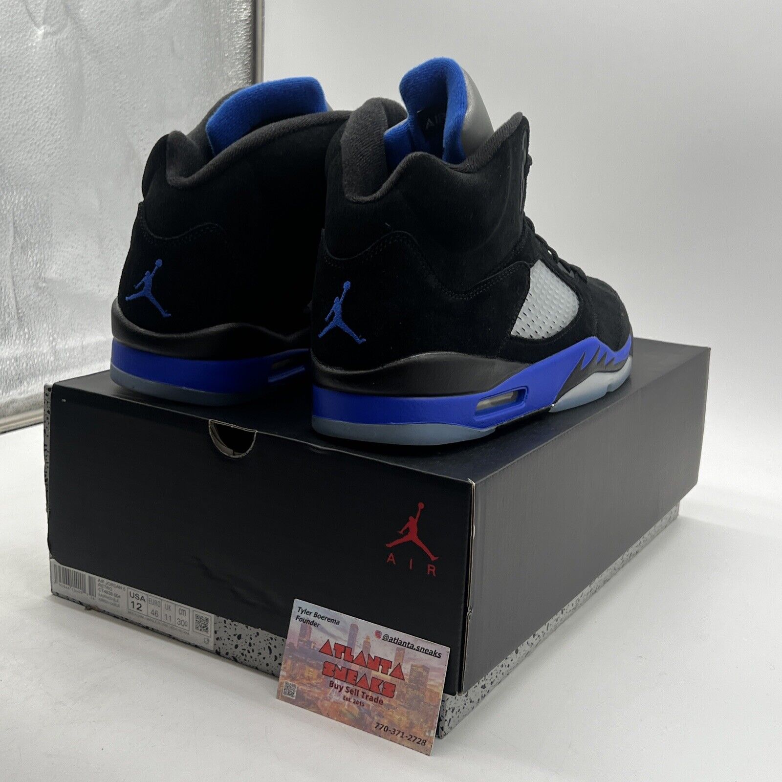 Size 12 - Jordan 5 Retro Mid Racer Blue Black Icey Suede (CT4838-004)