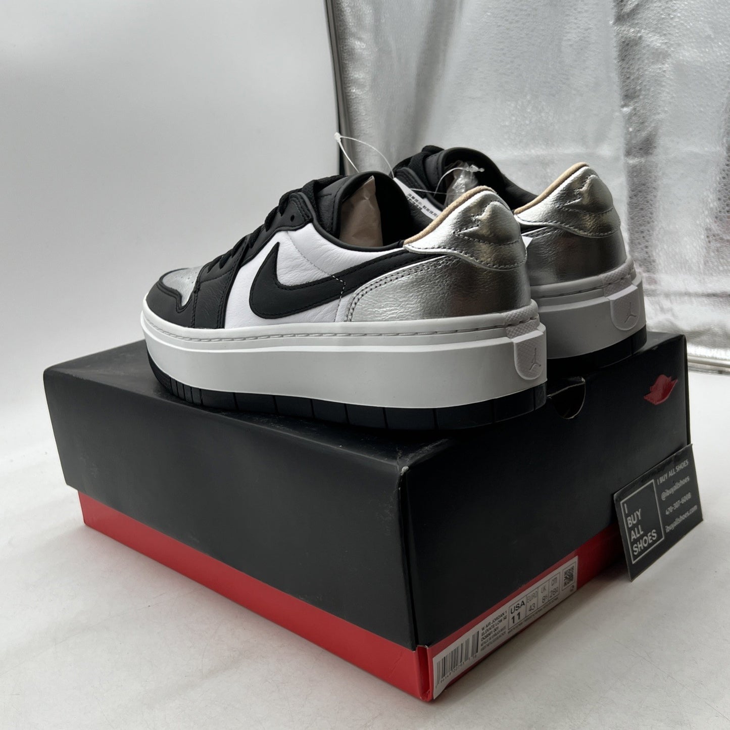 Size 11 - Air Jordan 1 Elevate SE Low Silver Toe W (DQ8561-001)