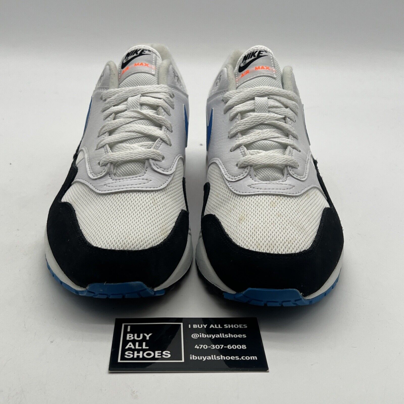 Size 11.5 - Nike Air Max 1 Photo Blue Total Orange (AH8145-112)