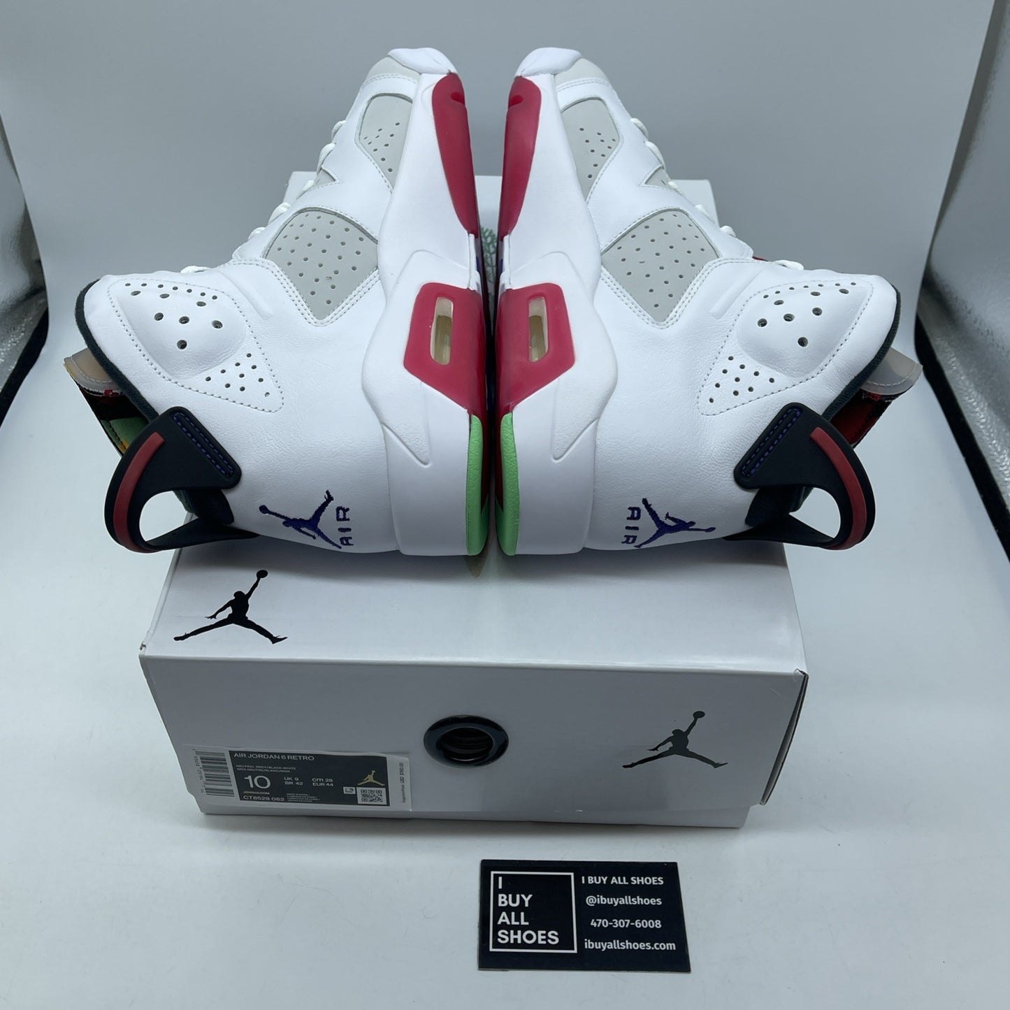 Size 10 - Air Jordan 6 Retro Hare Grey White Suede Leather (CT8529-062)