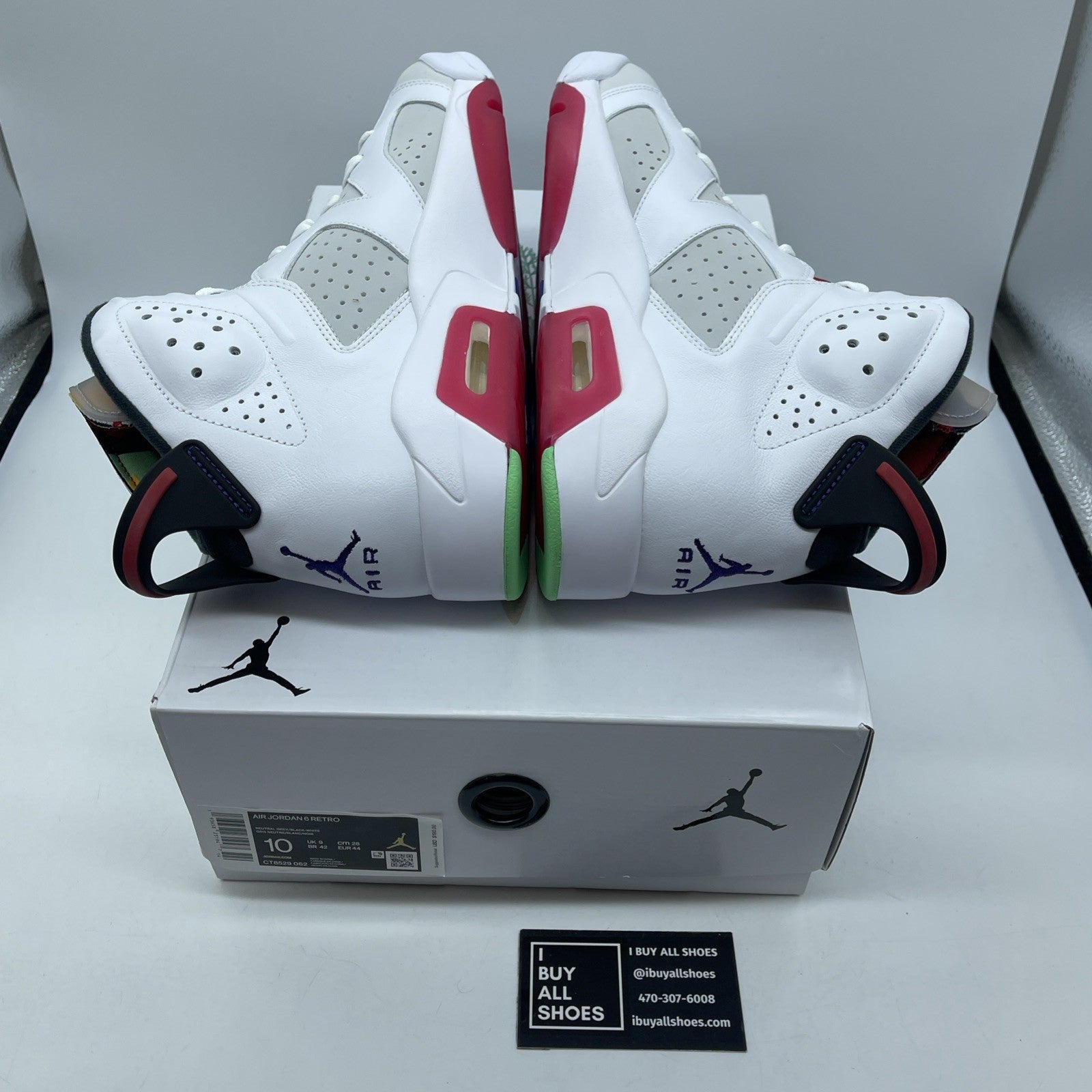 Size 10 - Air Jordan 6 Retro Hare Grey White Suede Leather (CT8529-062)