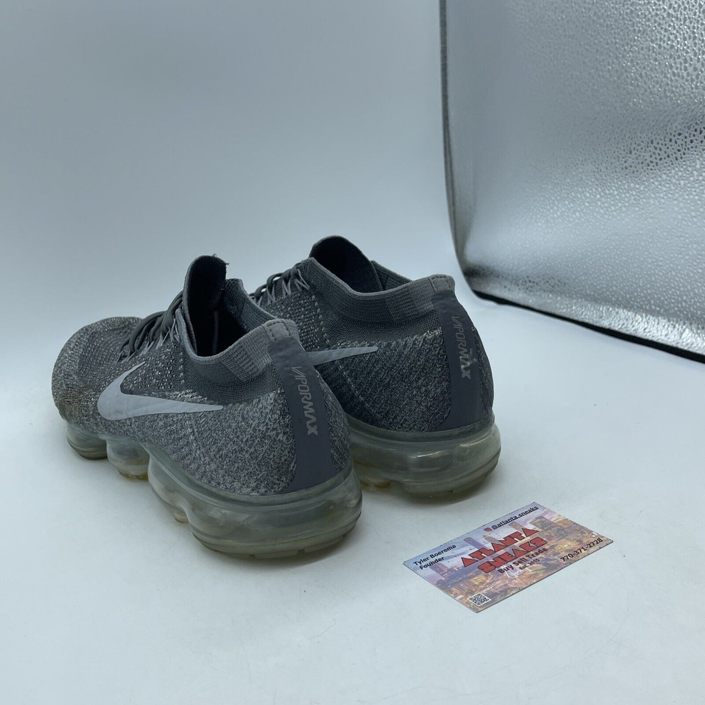 Size 13 - Nike Air VaporMax Asphalt White Grey Suede (849558-002)