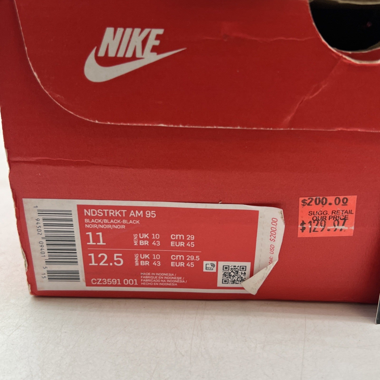 Size 11 - Nike Air Max 95 NDSTRKT Black Reflective (CZ3591-001)
