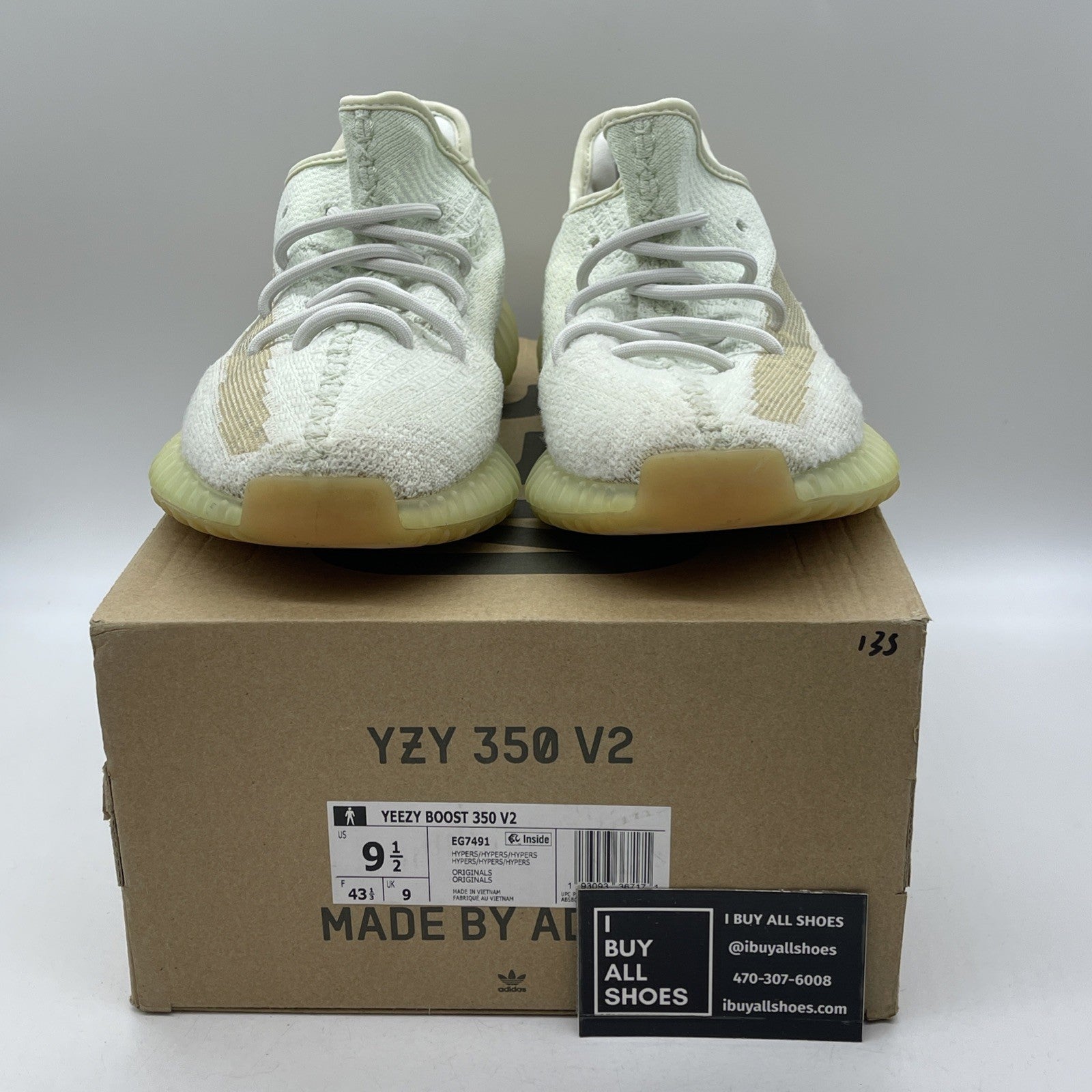 Size 9.5 - adidas Yeezy Boost 350 V2 Low Hyperspace White Suede (EG7491)