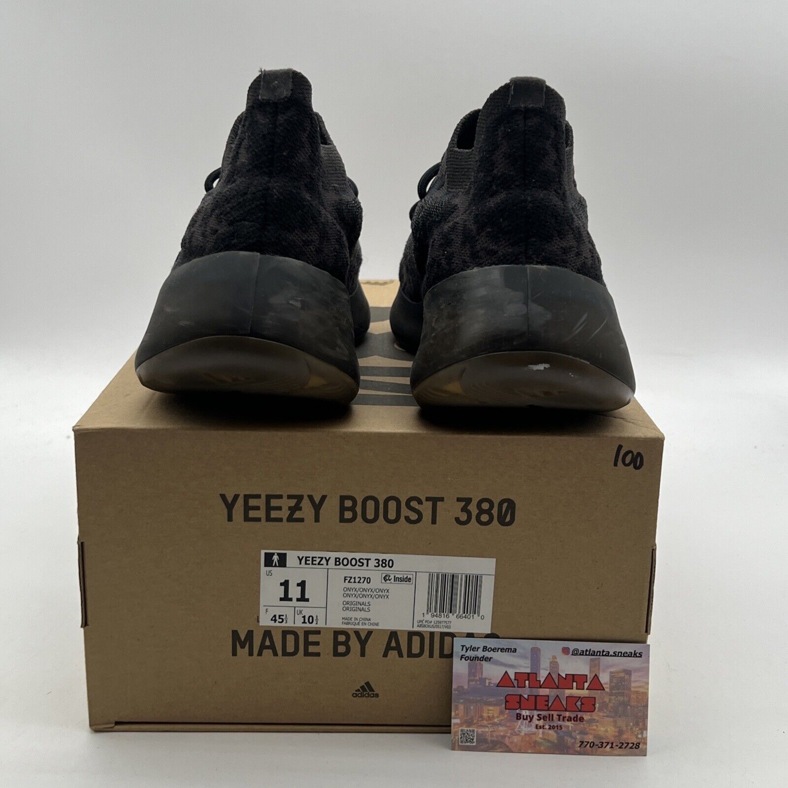 Size 11 - Adidas Yeezy Boost 380 Onyx Non-Reflective (FZ1270)
