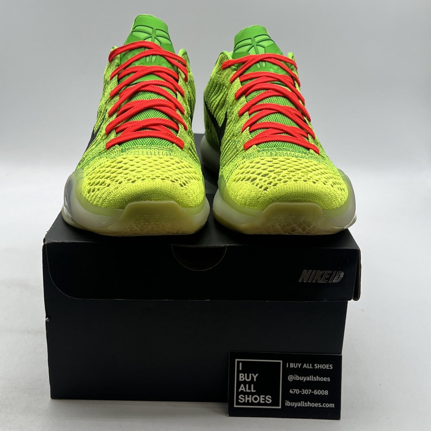 Size 12 - NIKE KOBE X 10 ELITE LOW ID "GRINCH" XMAS (802817-901)